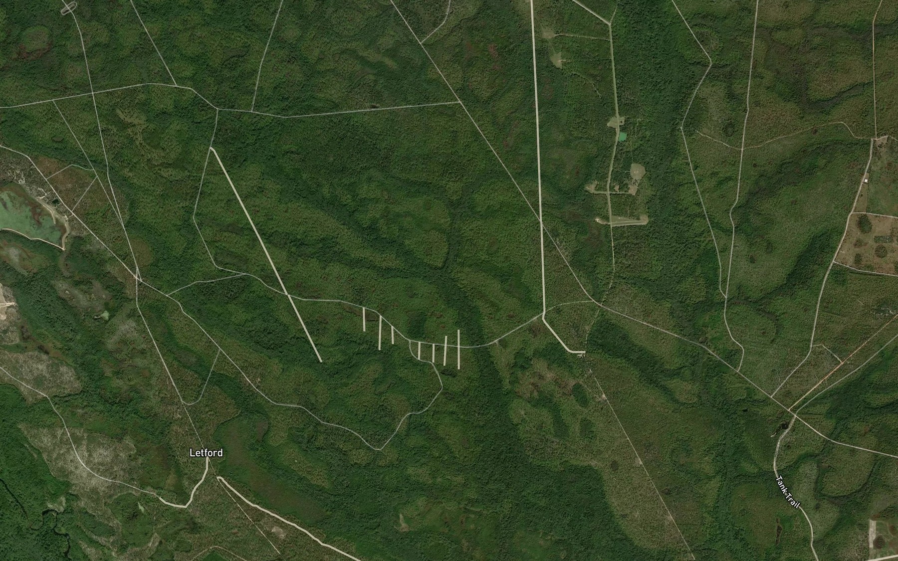 Satellite map of the Savage Creek