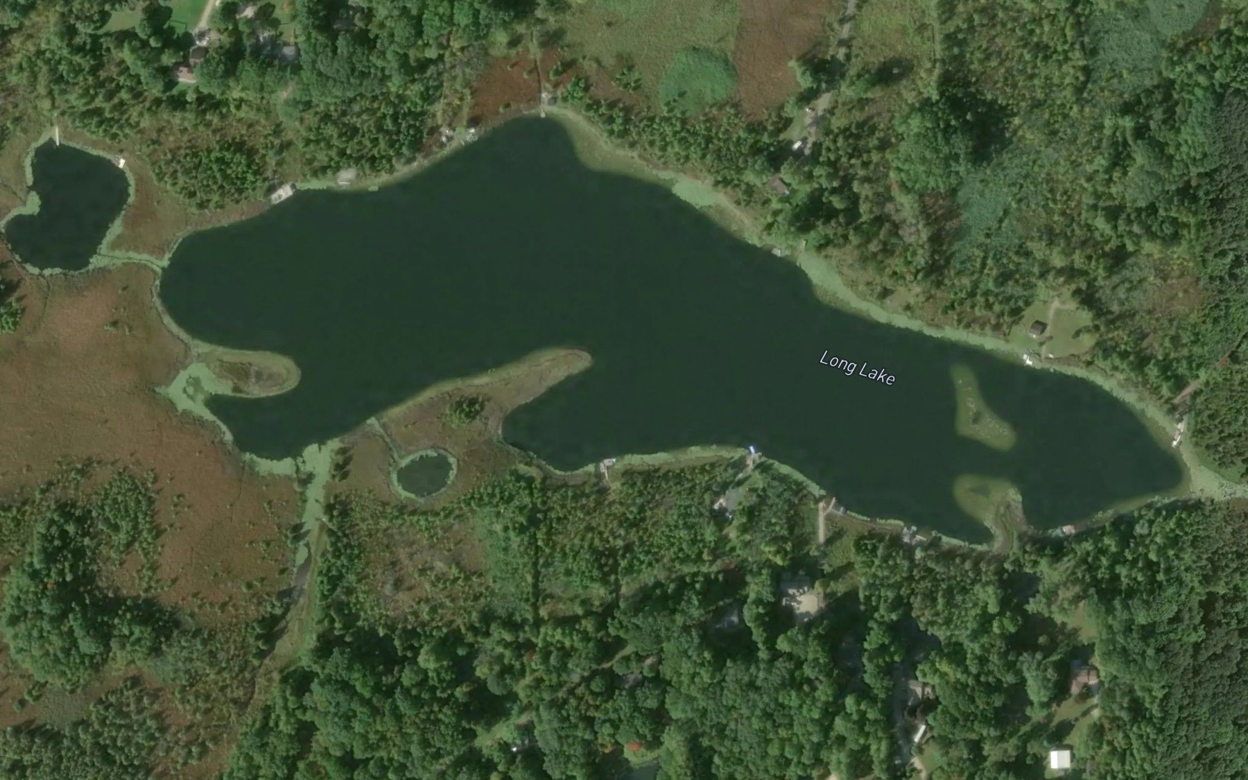 Satellite map of the Long Lake