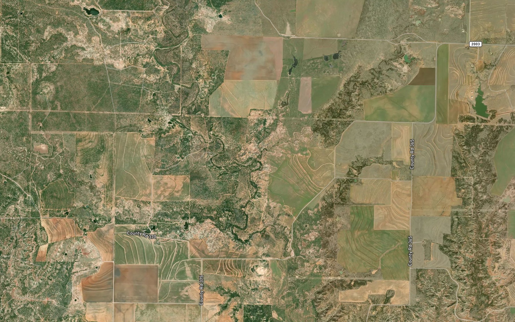 Satellite map of the Little Good Creek
