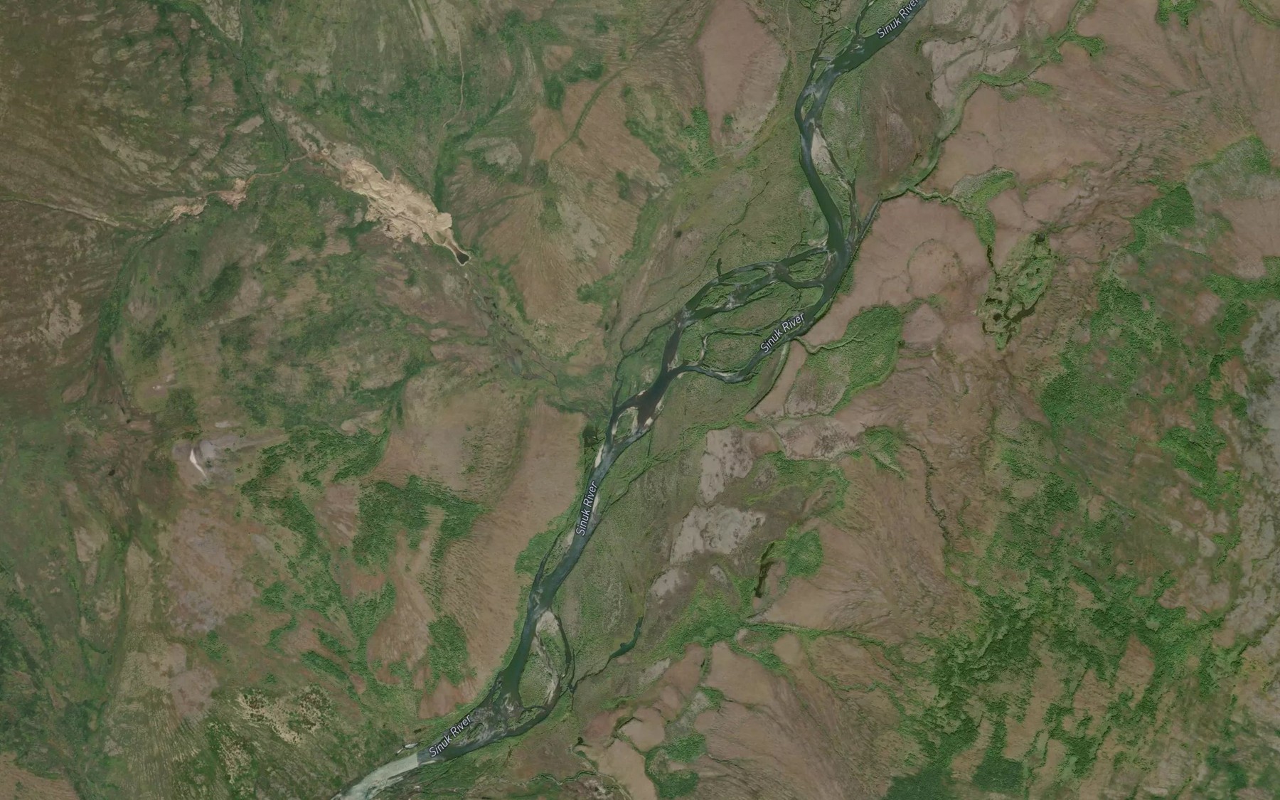 Satellite map of the Boulder Creek