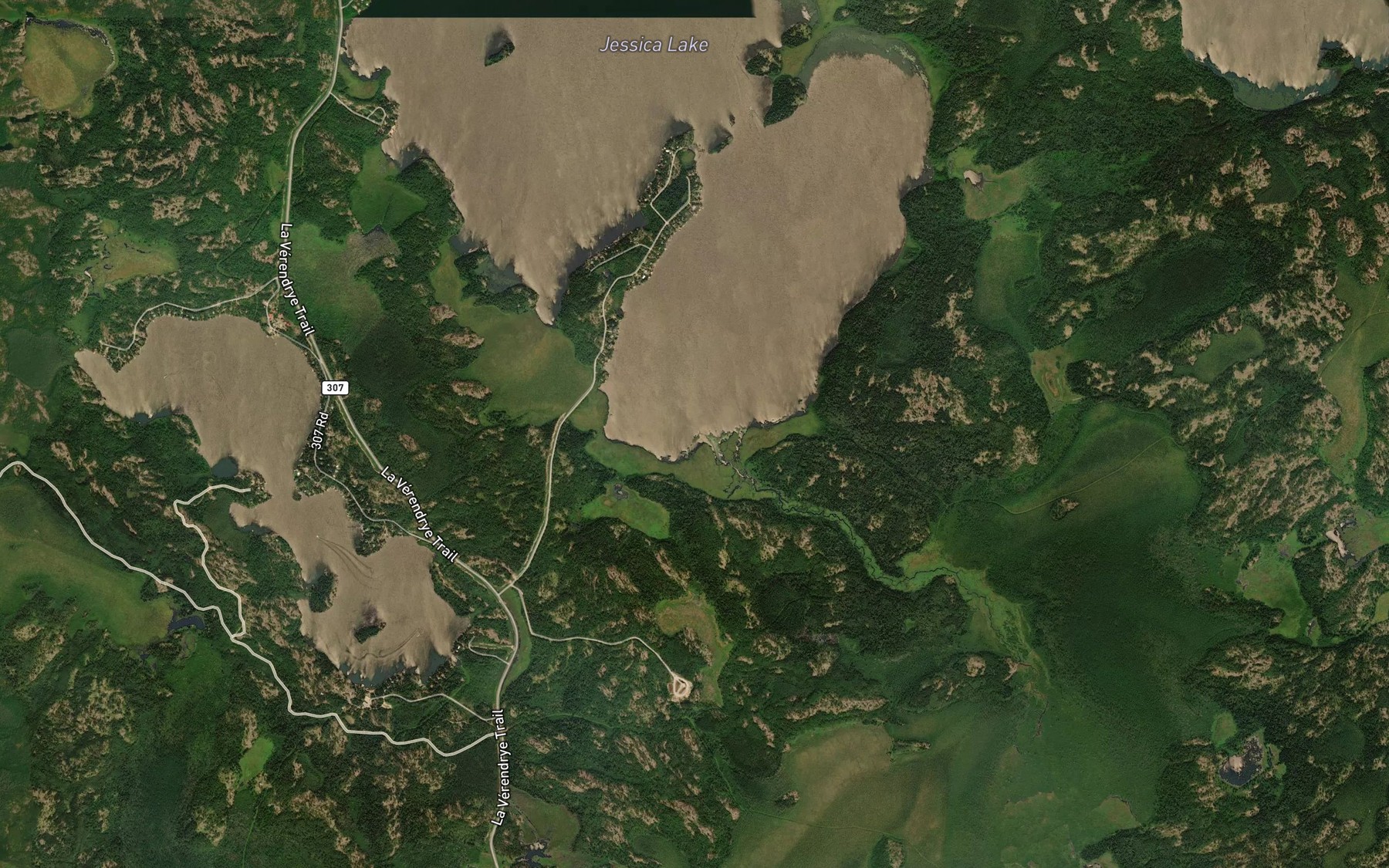 Satellite map of the One Stone Creek