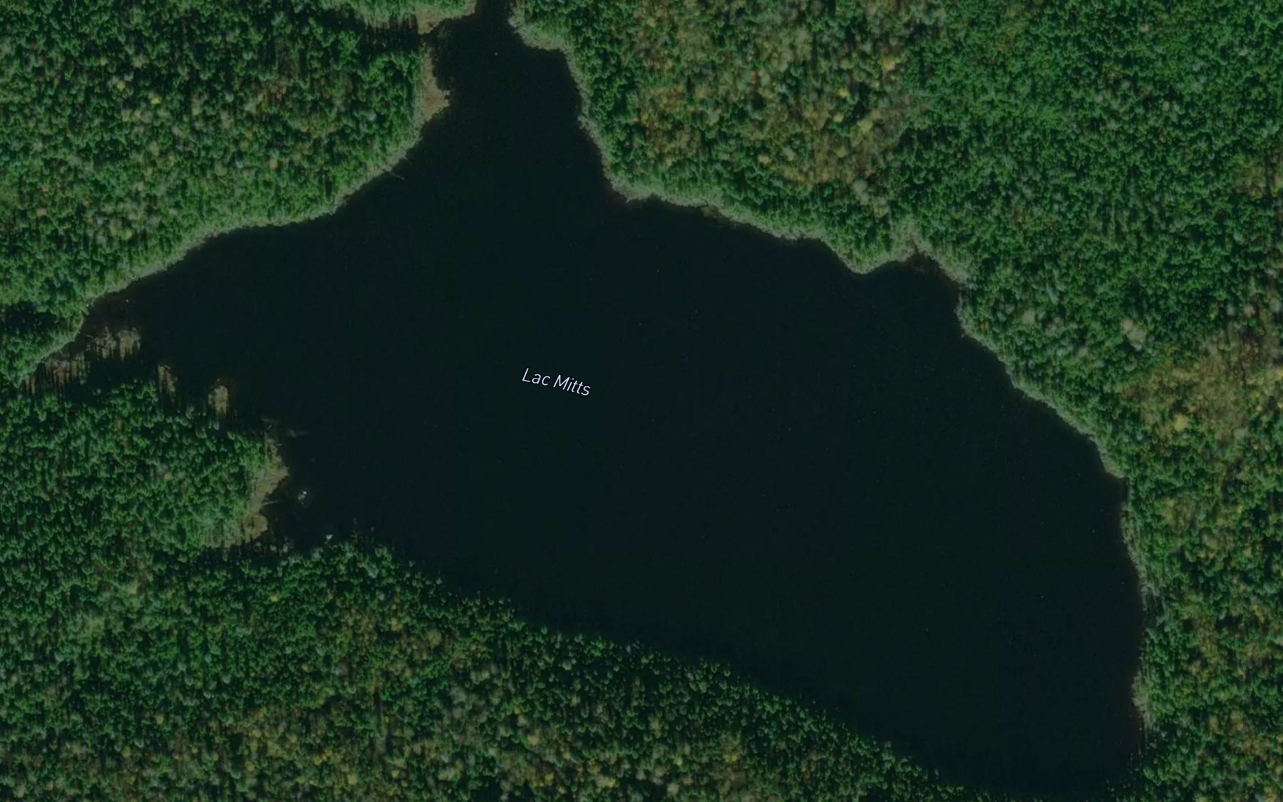 Satellite map of the Lac Mitts