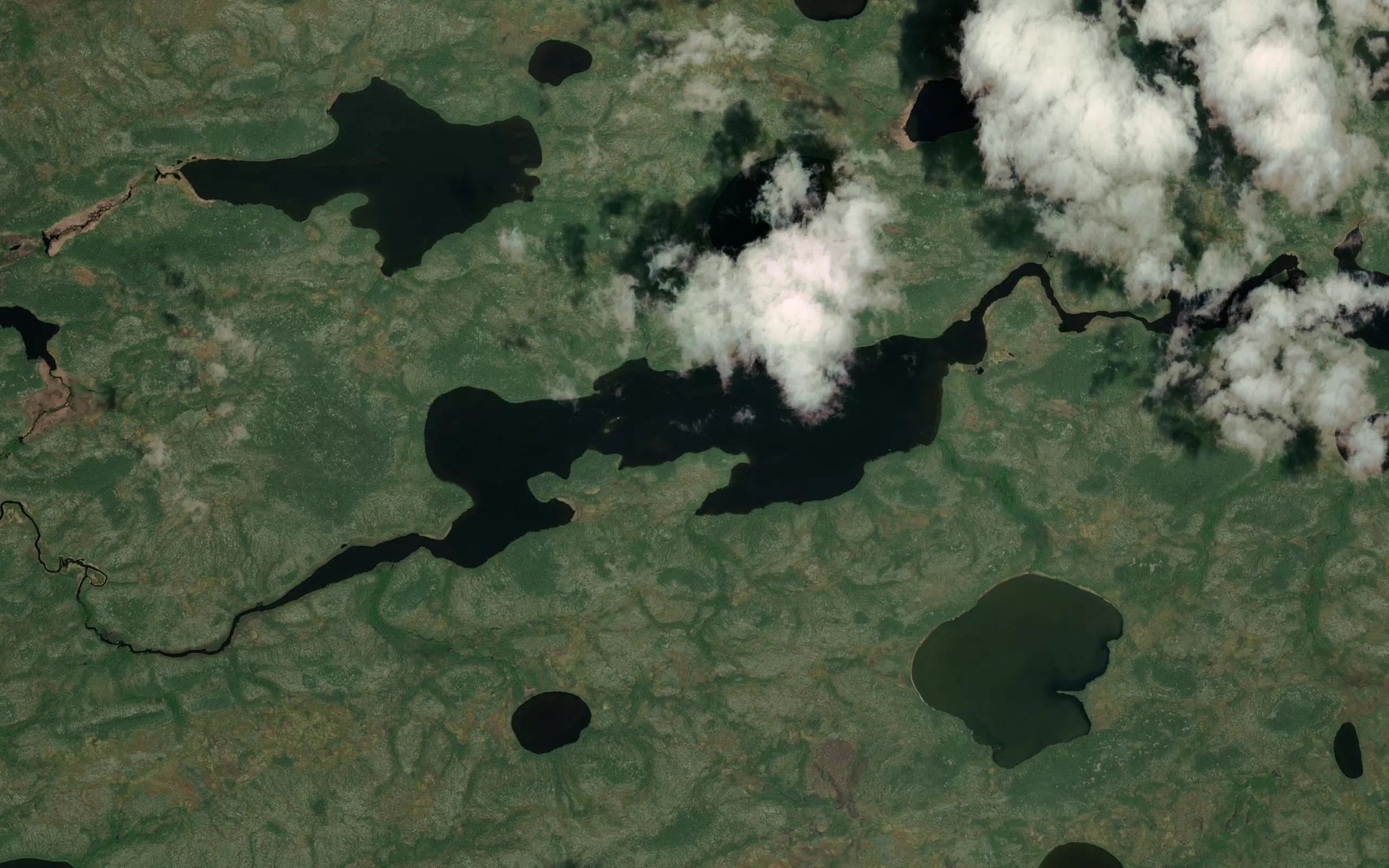 Satellite map of the Walter Harrison Lake