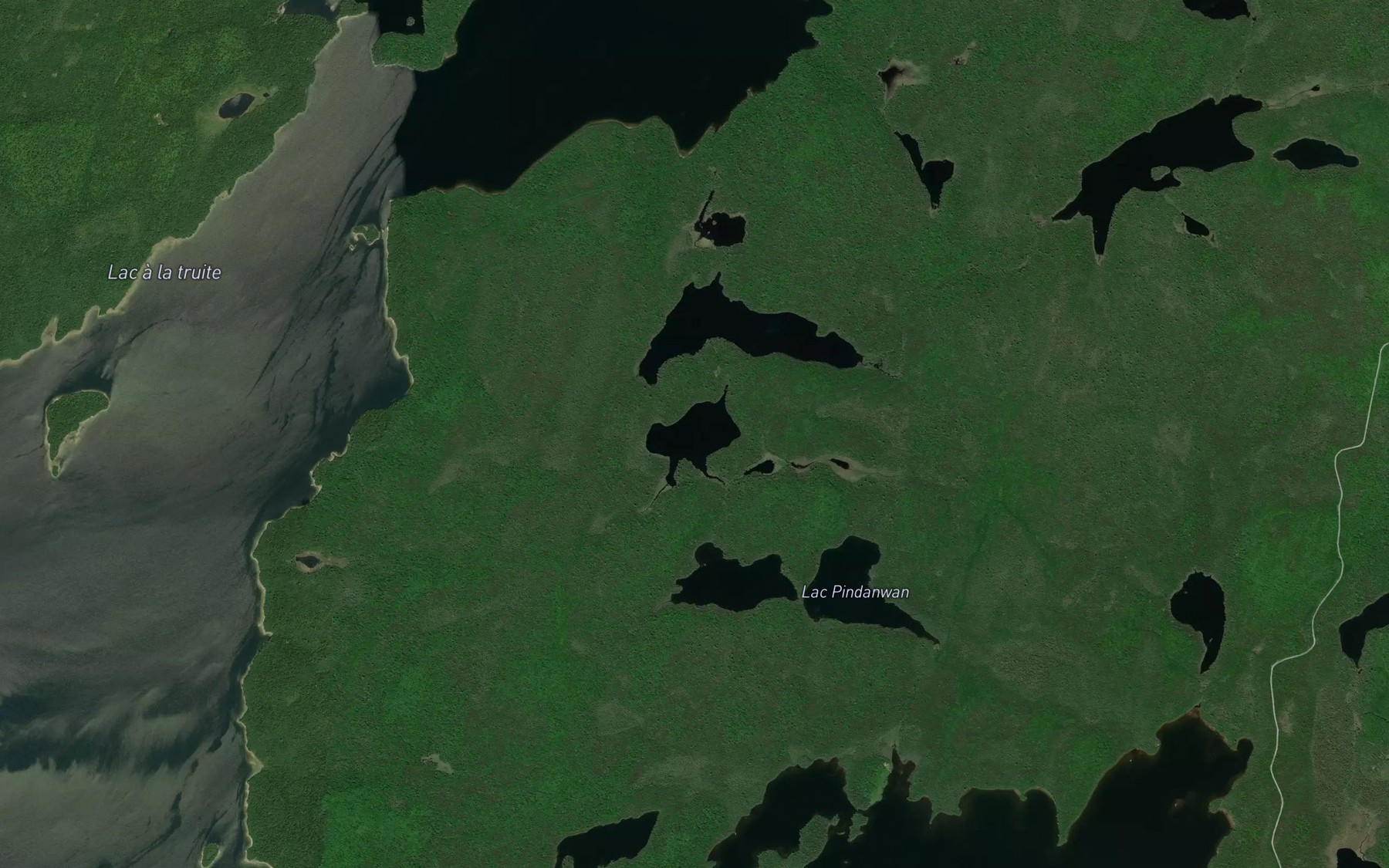 Satellite map of the Lac Desjardins