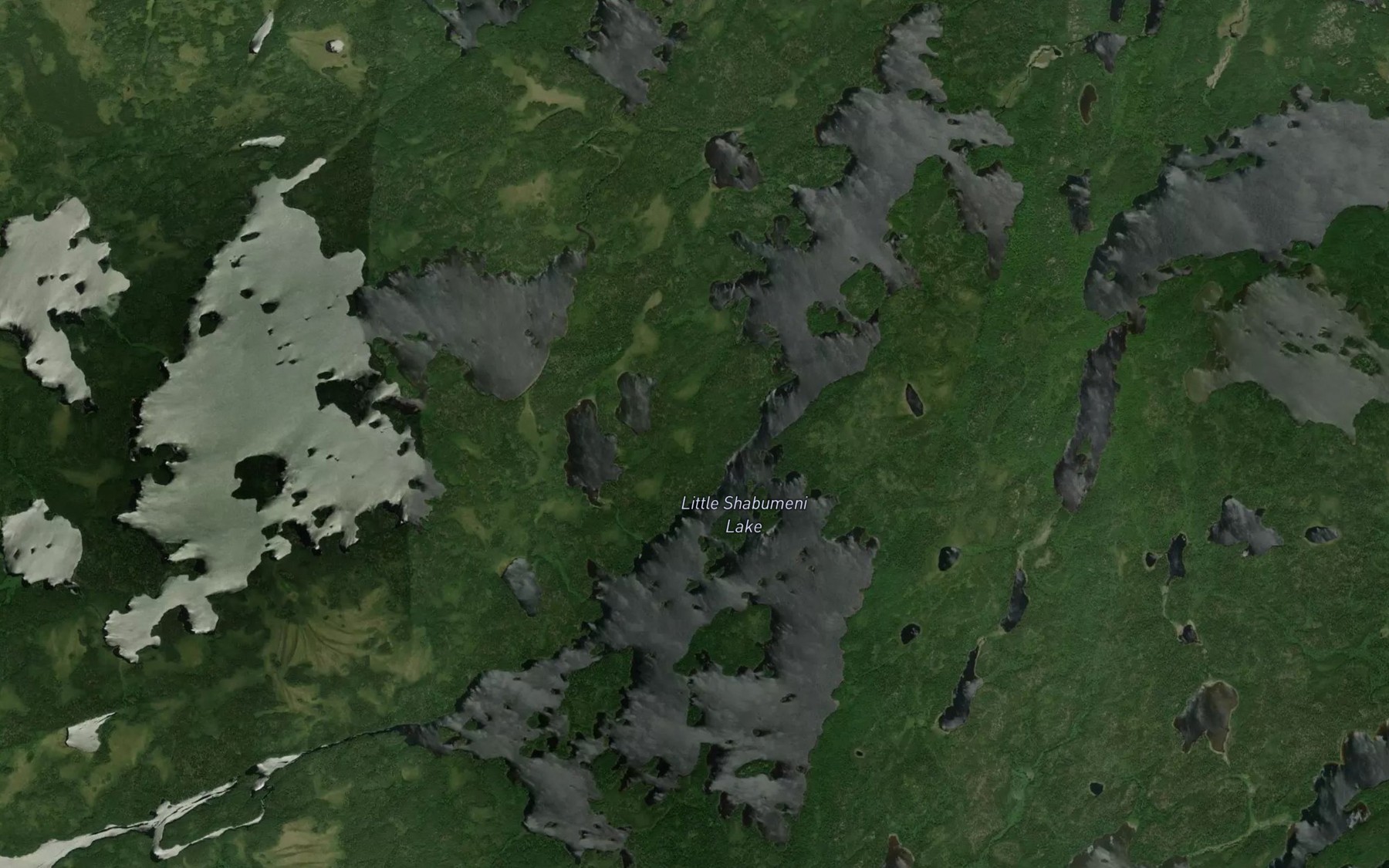 Satellite map of the Little Shabumeni Lake