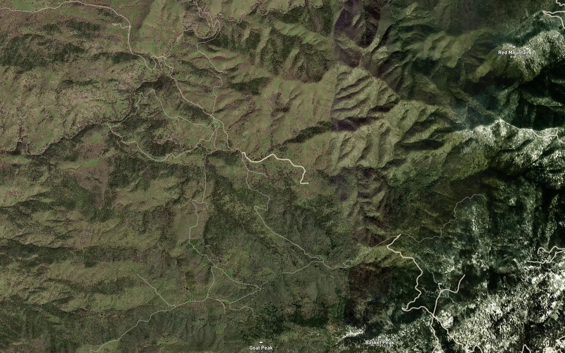 Satellite map of the Mill Creek