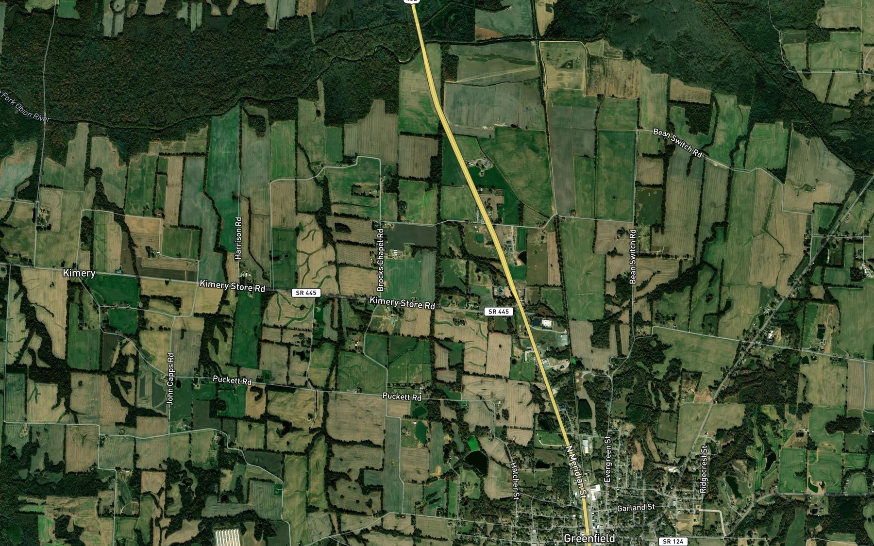Satellite map of the Buckor Ditch