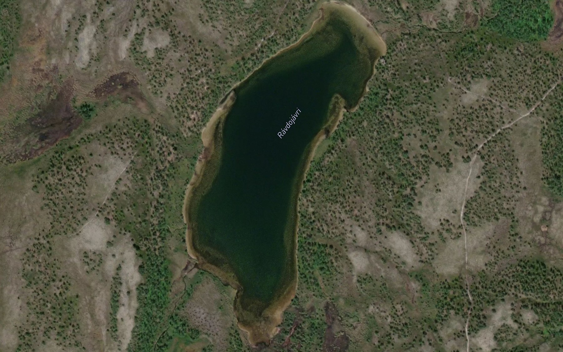Satellite map of the Ravdujavri