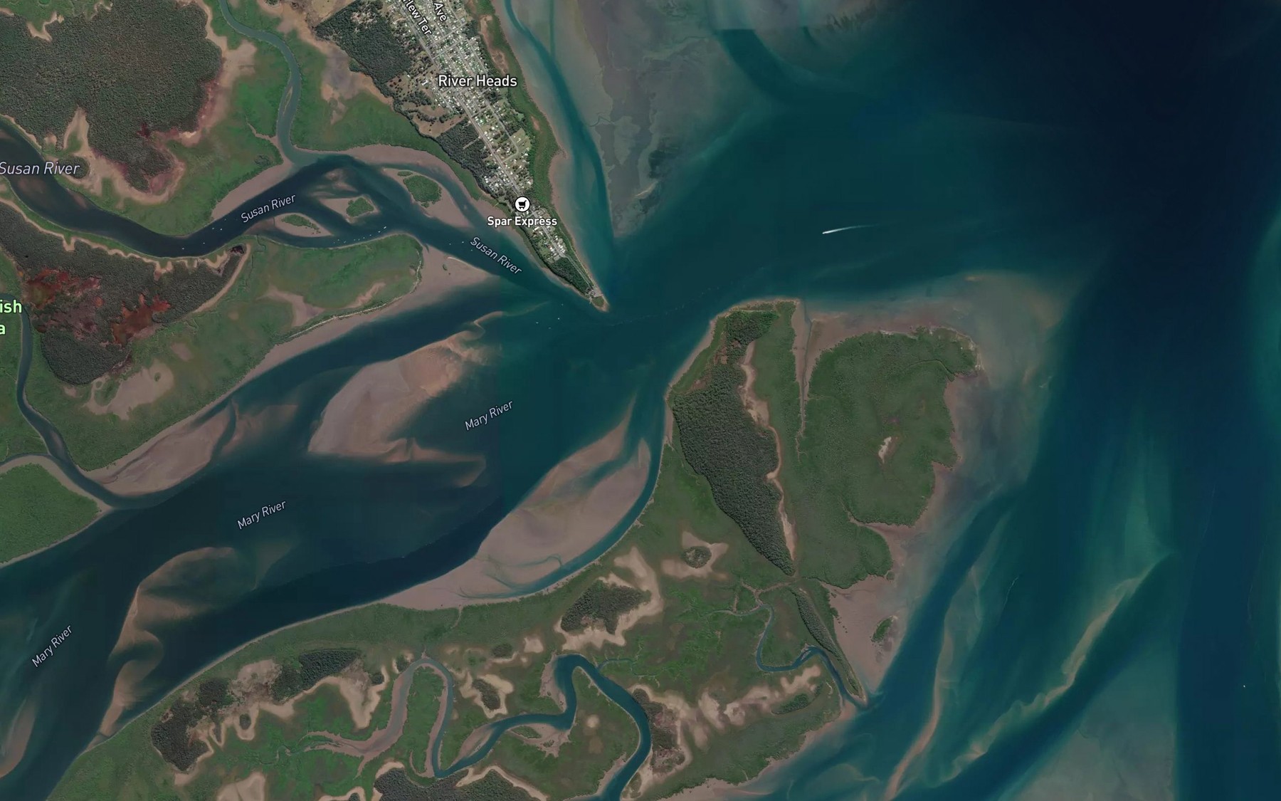 Satellite map of the Mary River