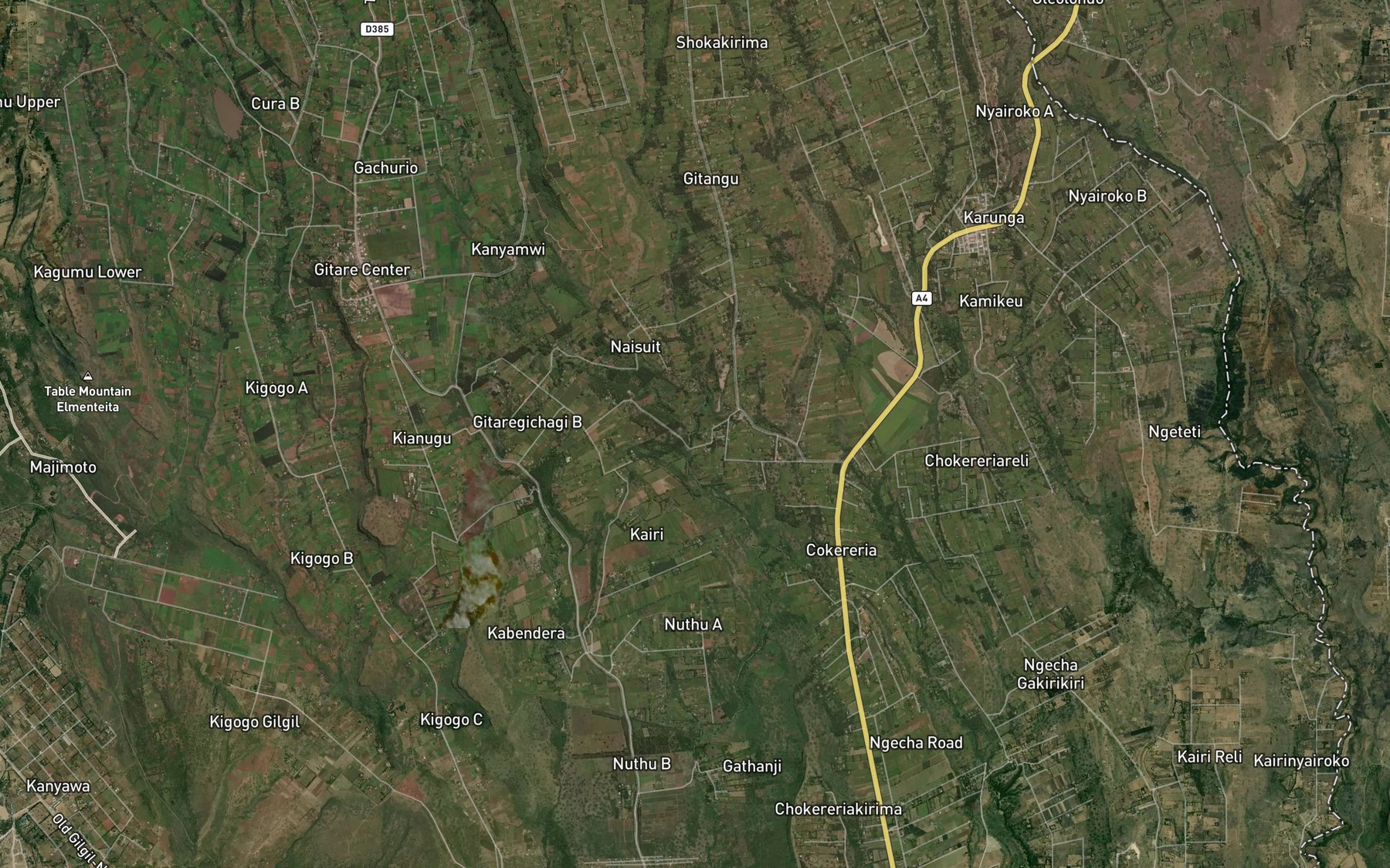 Satellite map of the Kiriundu
