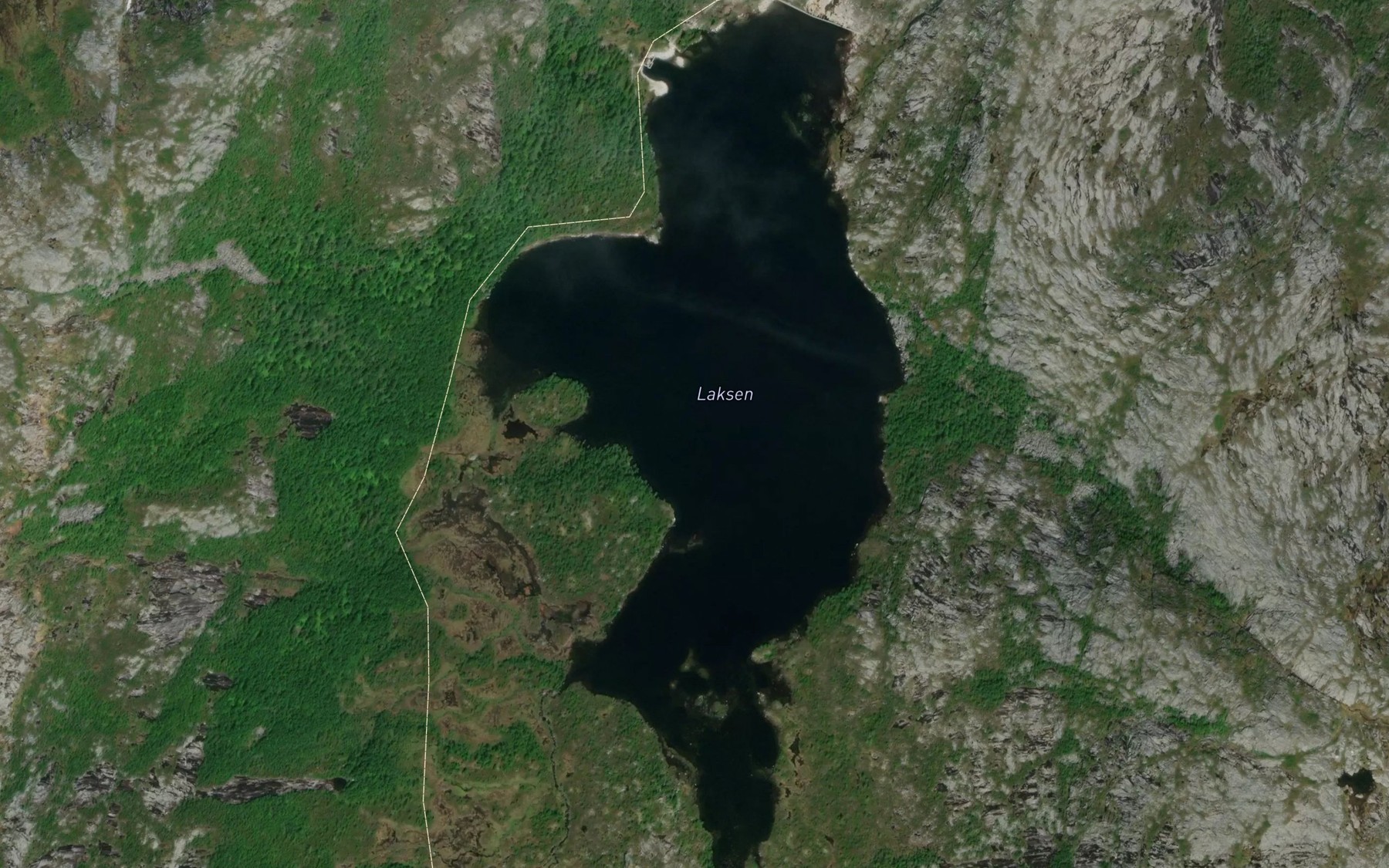 Satellite map of the Laksen