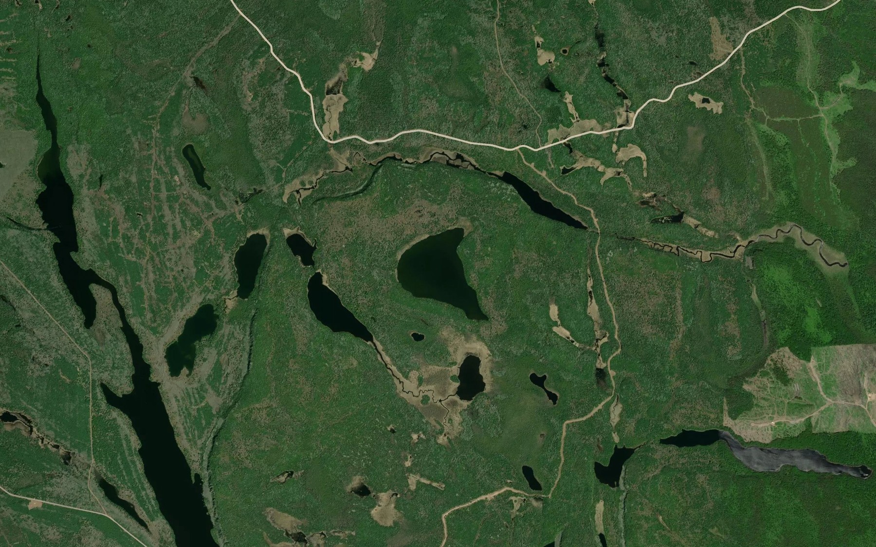 Satellite map of the Healey Lake