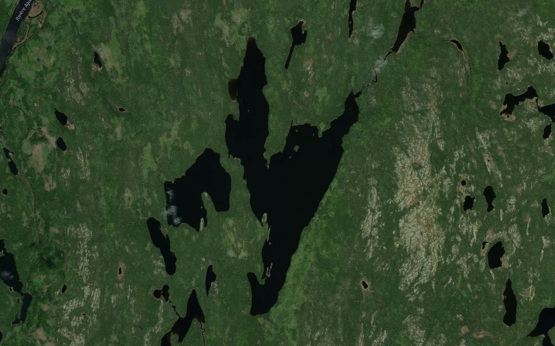 Satellite map of the Lac Delisle