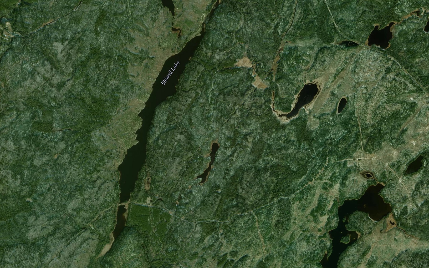 Satellite map of the Trench Lake