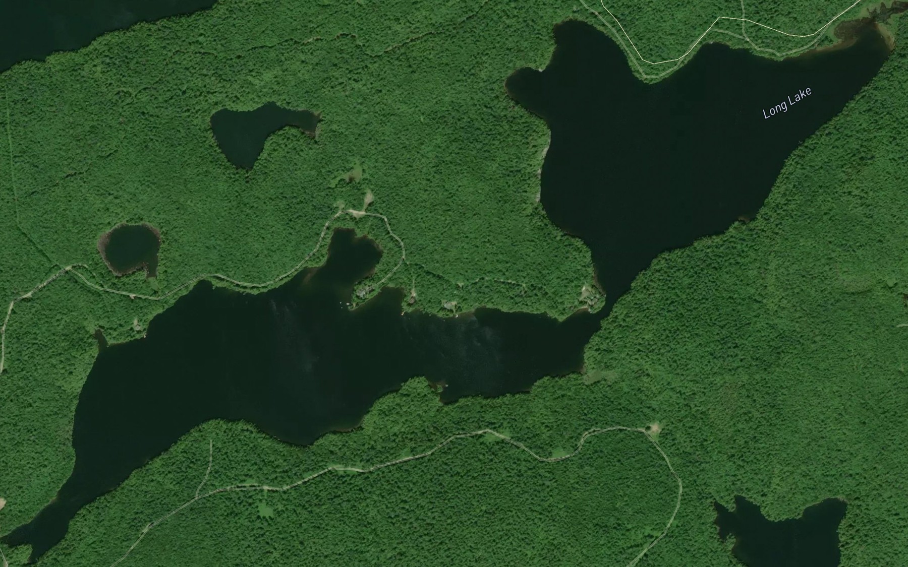 Satellite map of the Long Lake