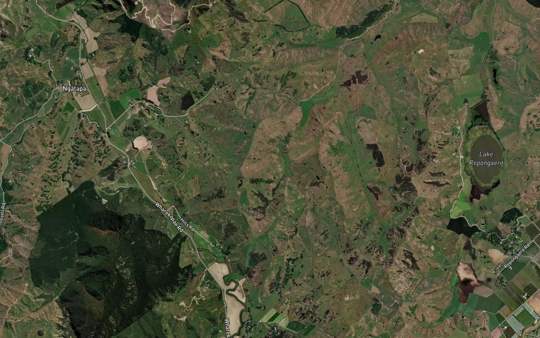Satellite map of the Te Puni Stream