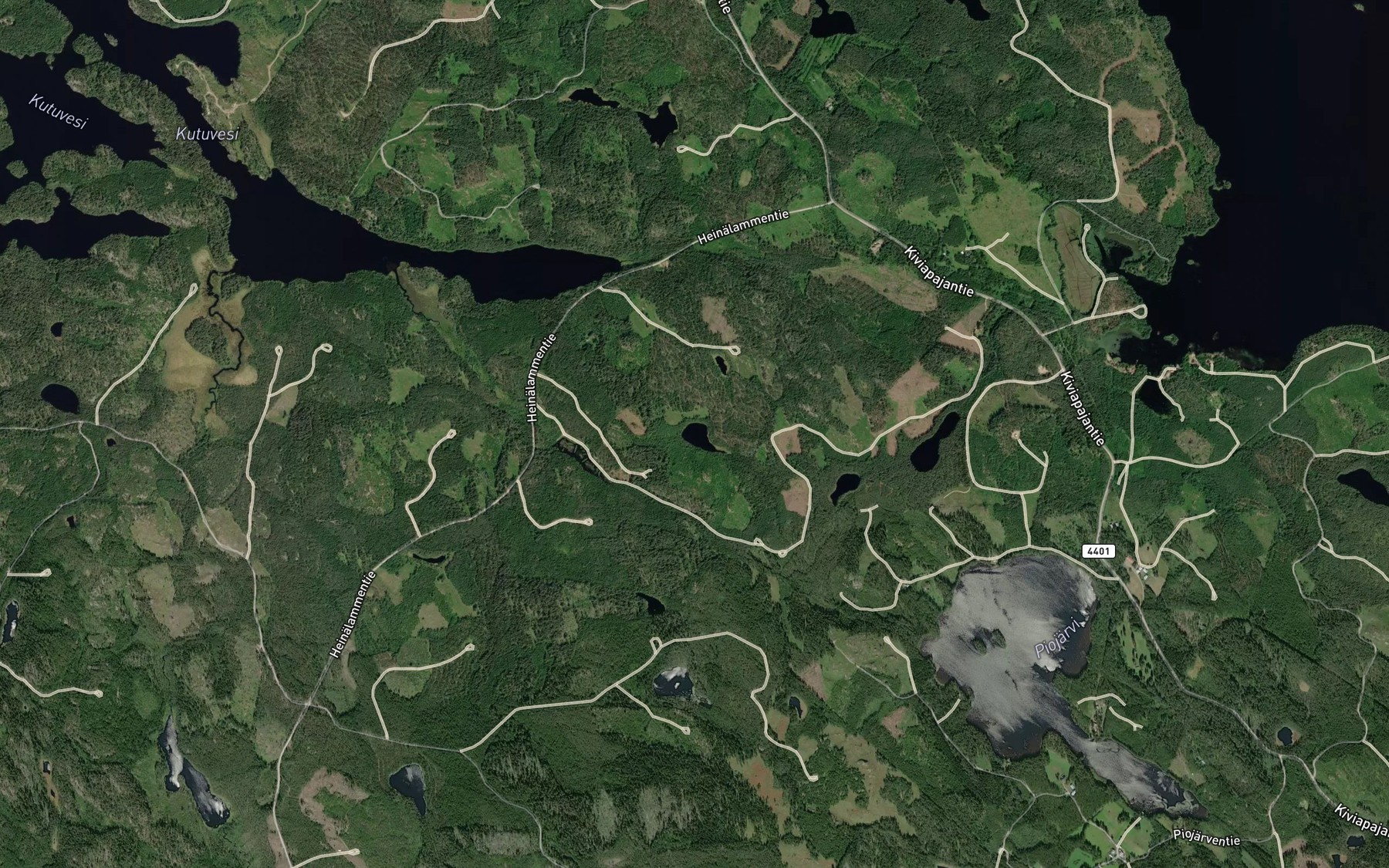 Satellite map of the Ruutananlampi