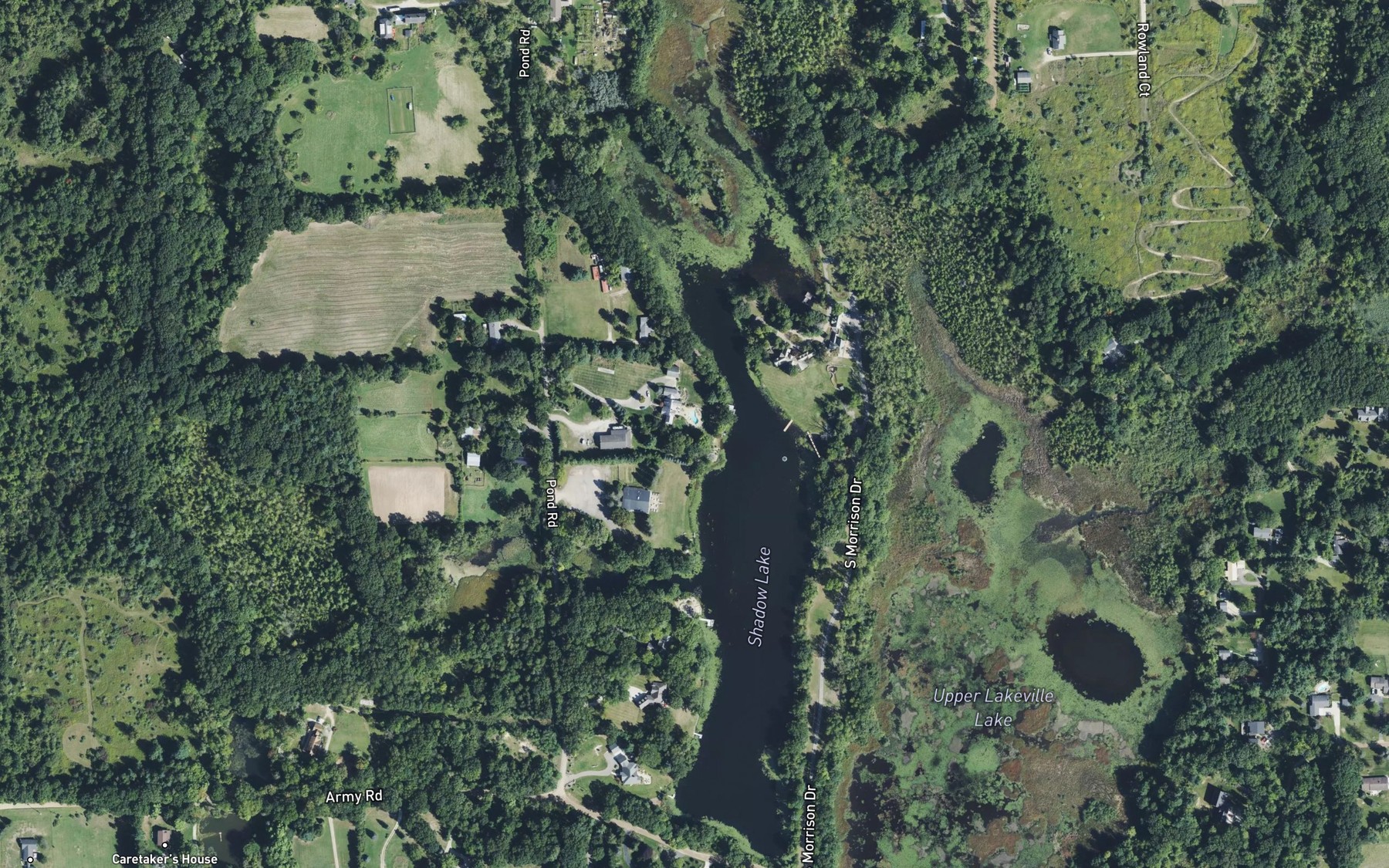 Satellite map of the Shadow Lake