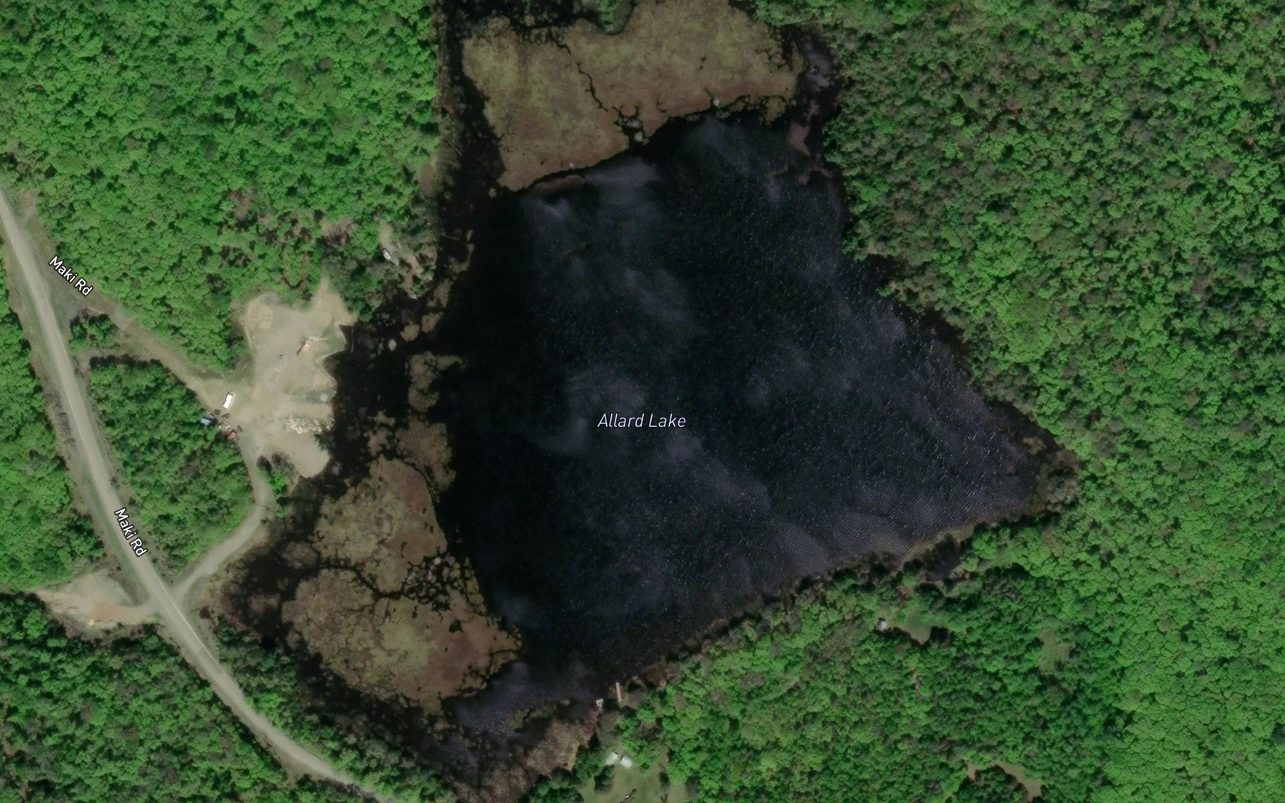 Satellite map of the Allard Lake