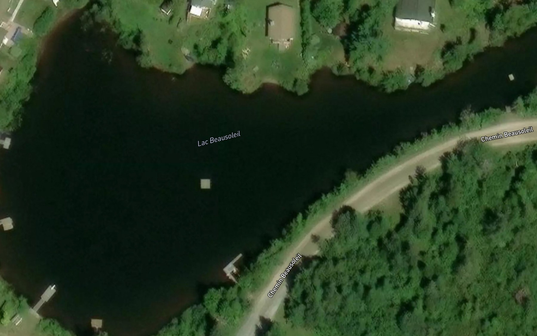 Satellite map of the Lac Beausoleil