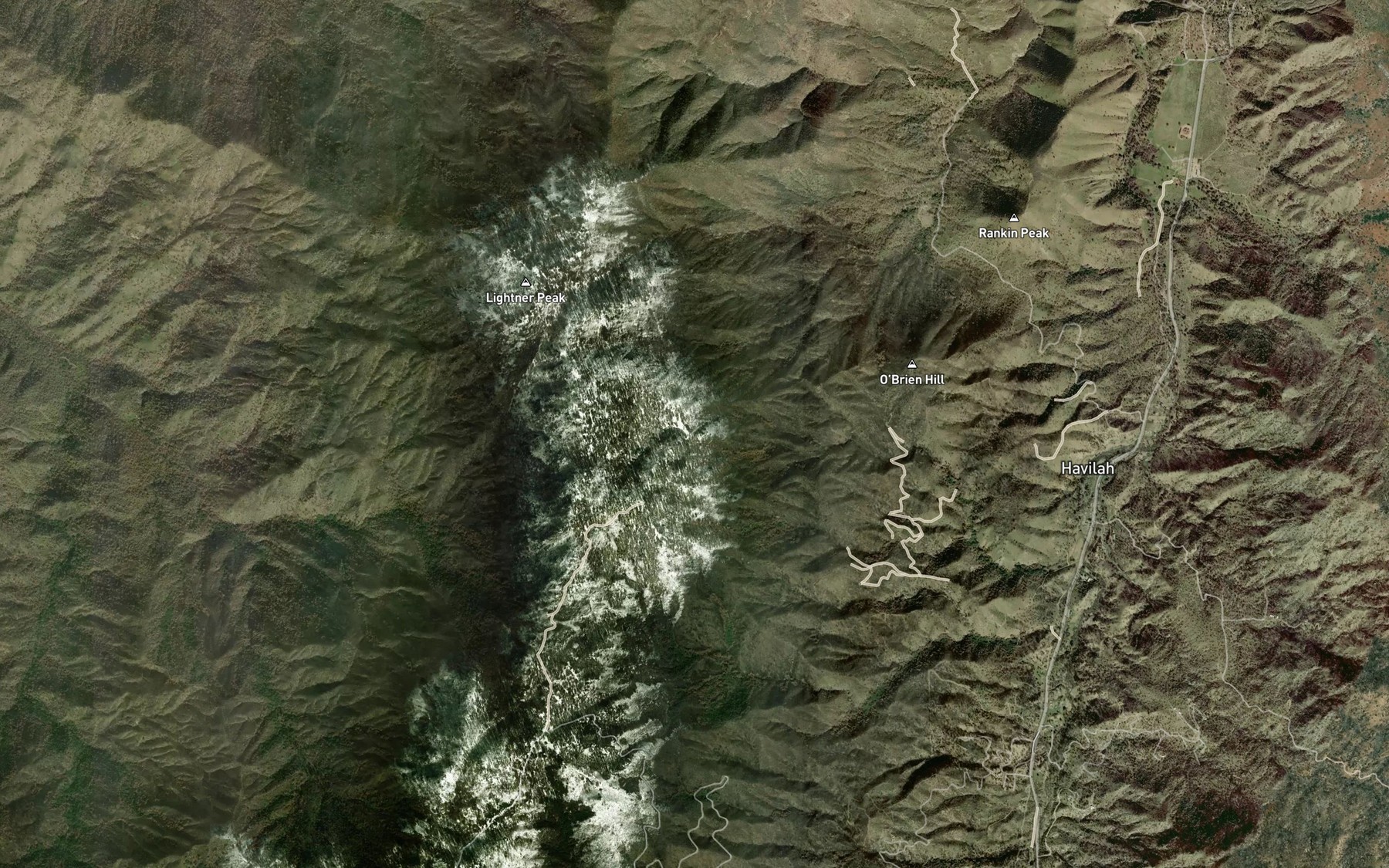 Satellite map of the O'Brien Spring