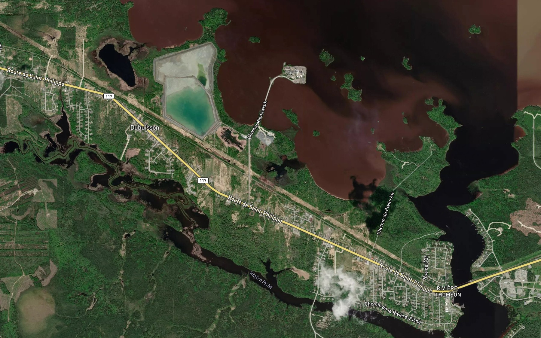 Satellite map of the Ruisseau Lanoix-Morissette