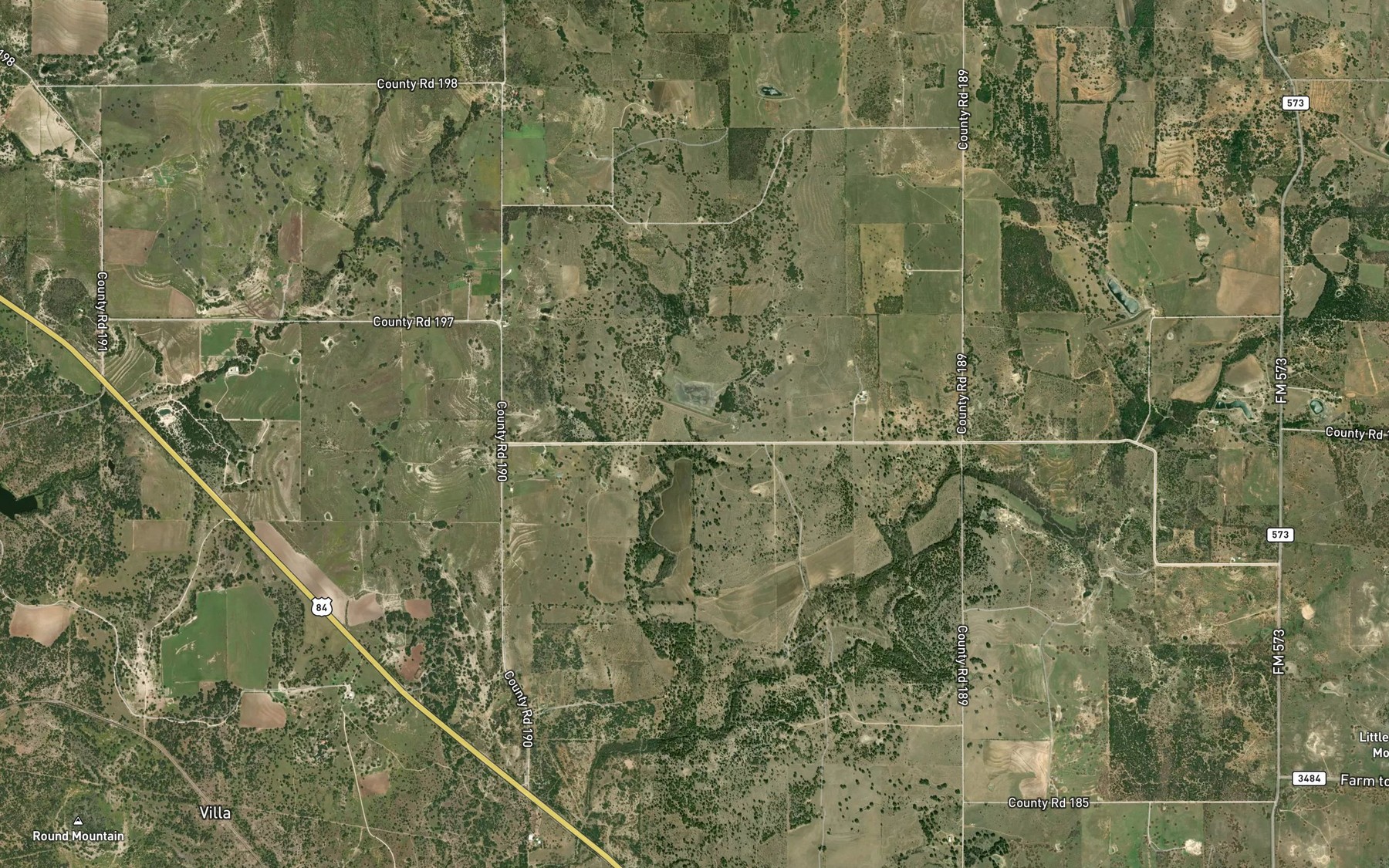 Satellite map of the Soil Conservation Service Site 19 Reservoir