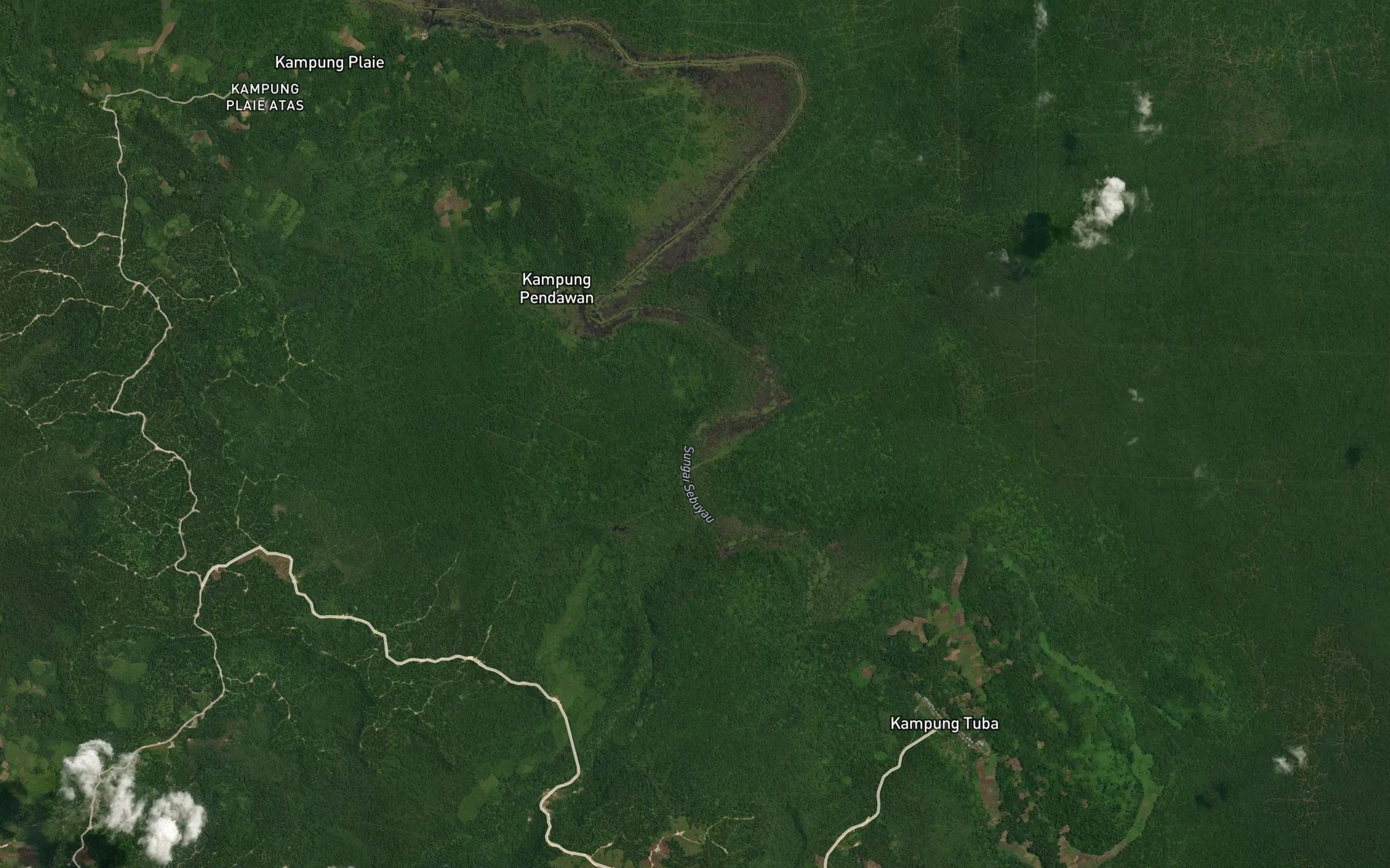 Satellite map of the Sungai Layang