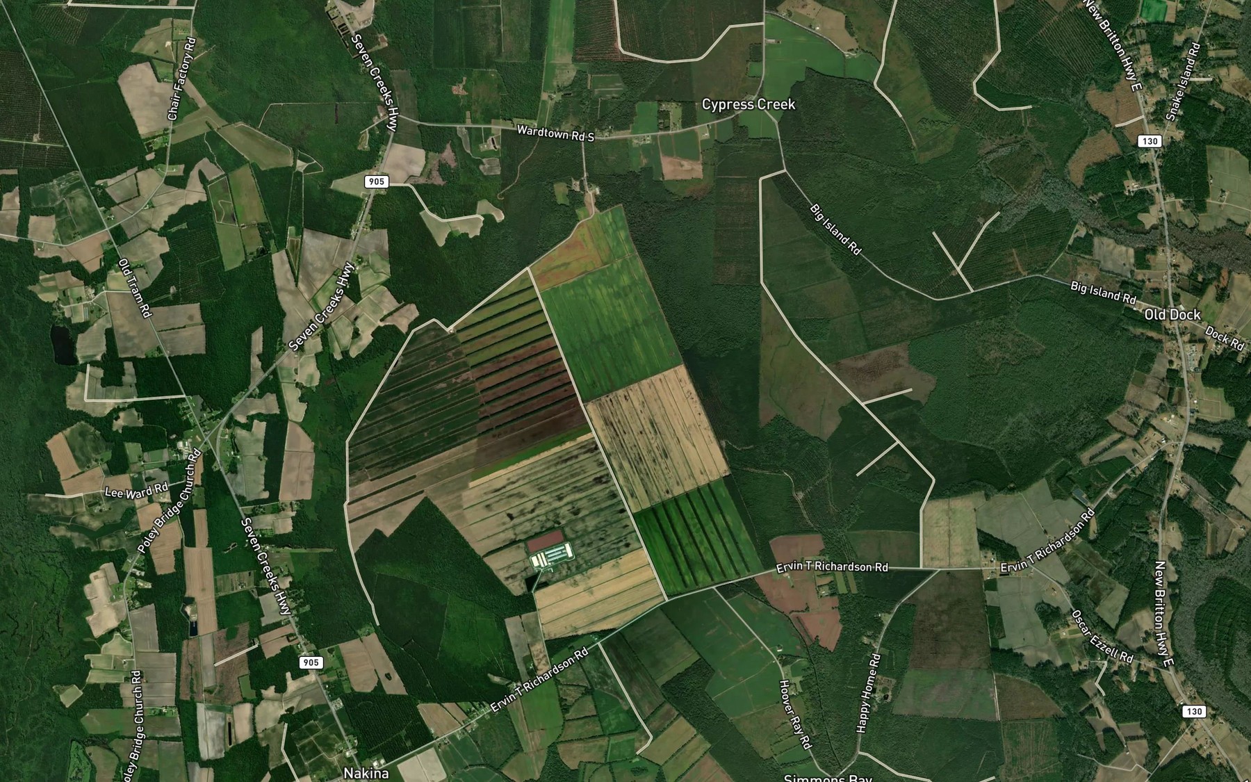 Satellite map of the Peniten Canal