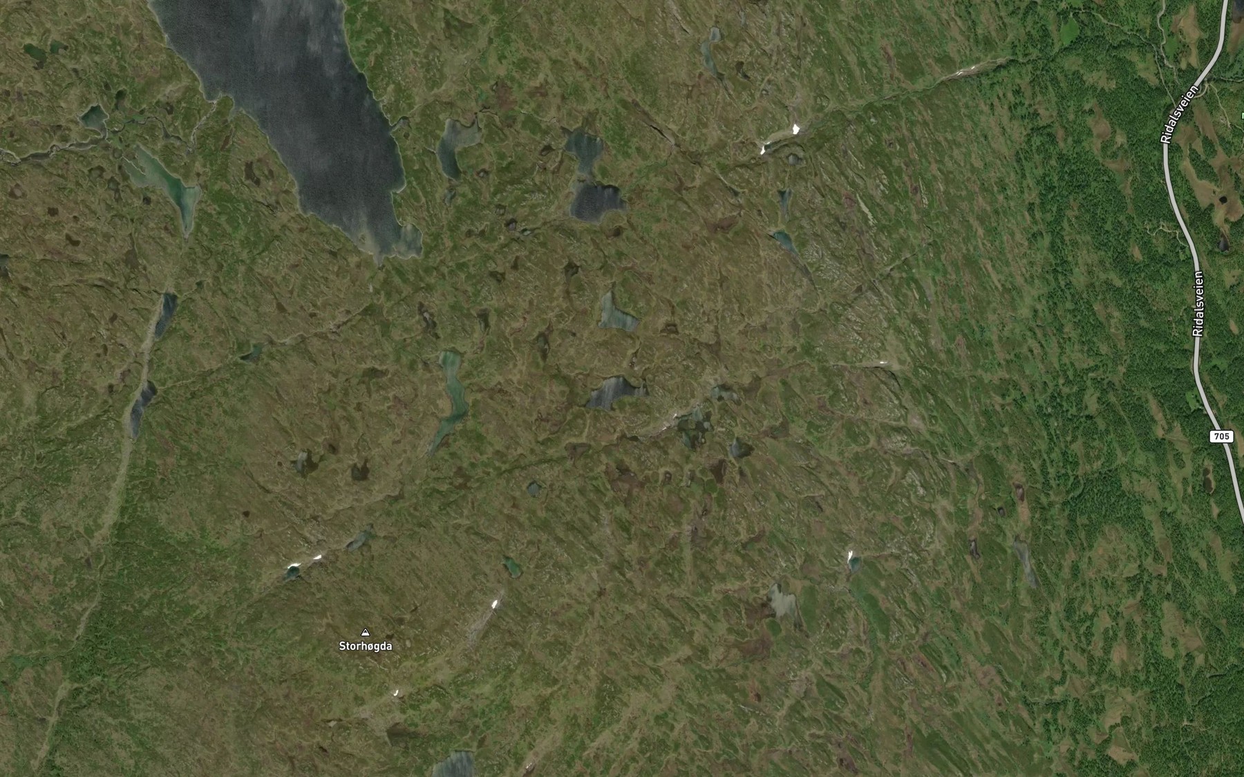 Satellite map of the Storbekktjonnan
