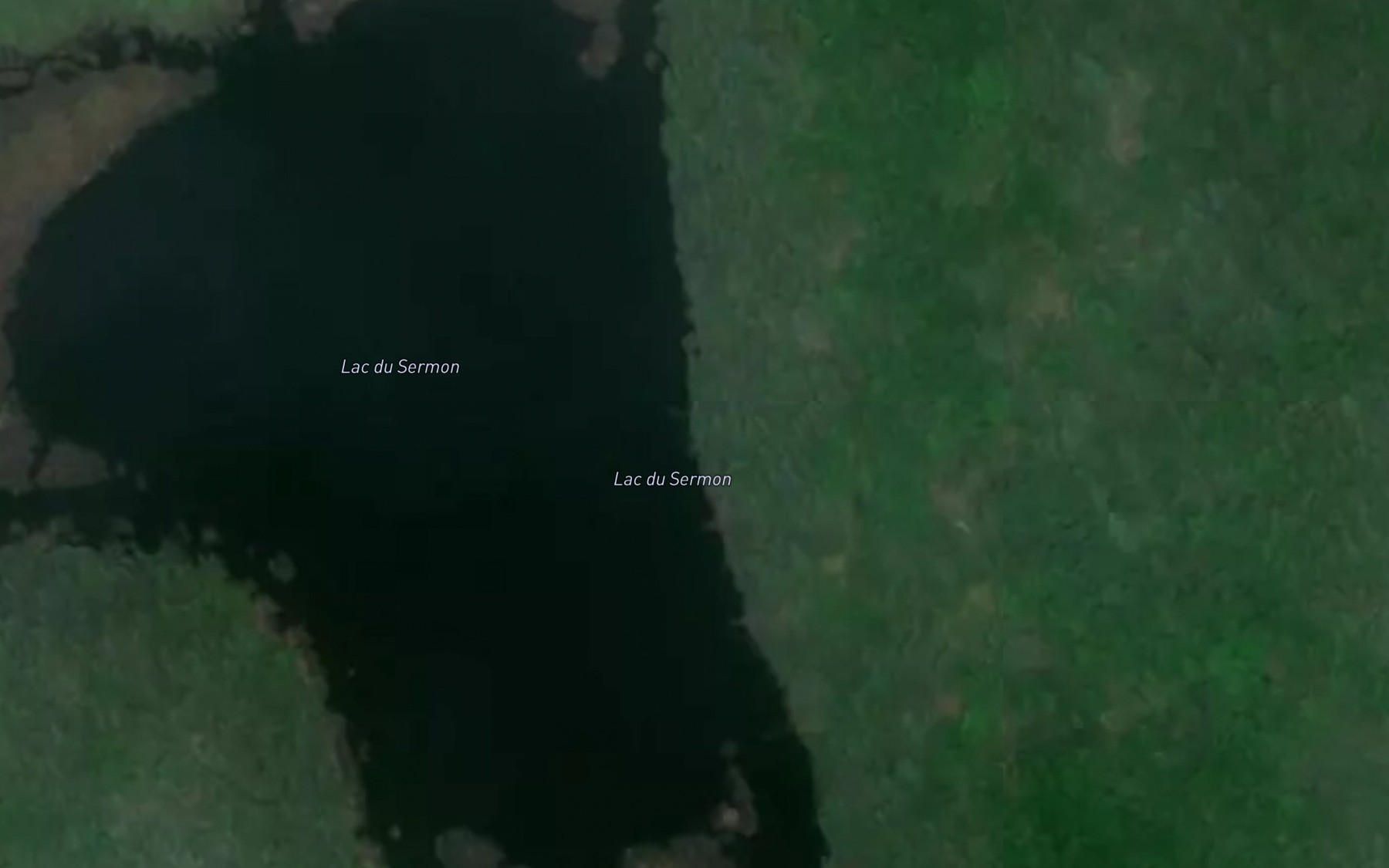 Satellite map of the Lac du Sermon
