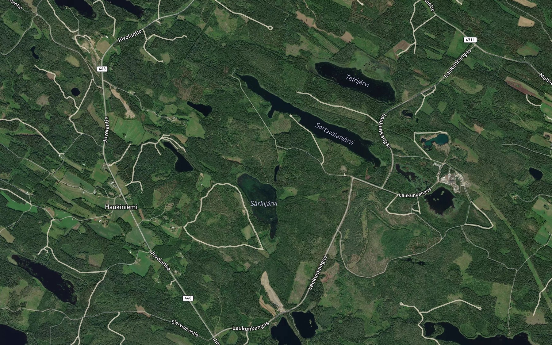 Satellite map of the Putrolampi