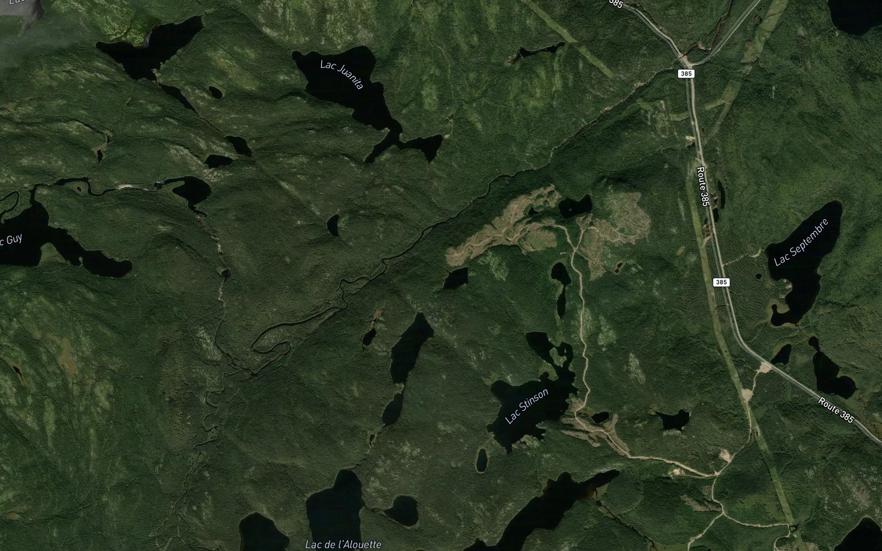 Satellite map of the Lac Luc