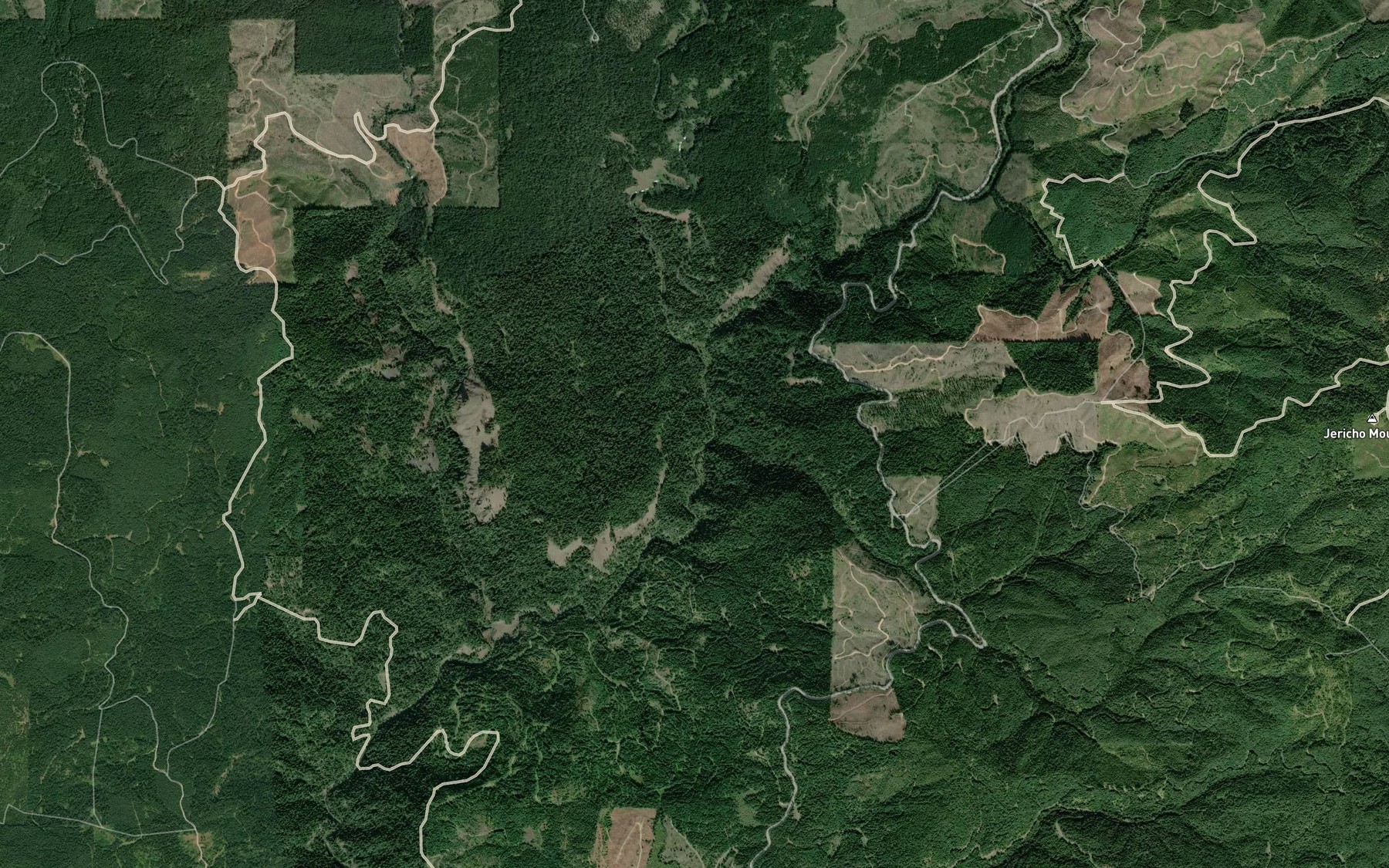 Satellite map of the Burnt Creek