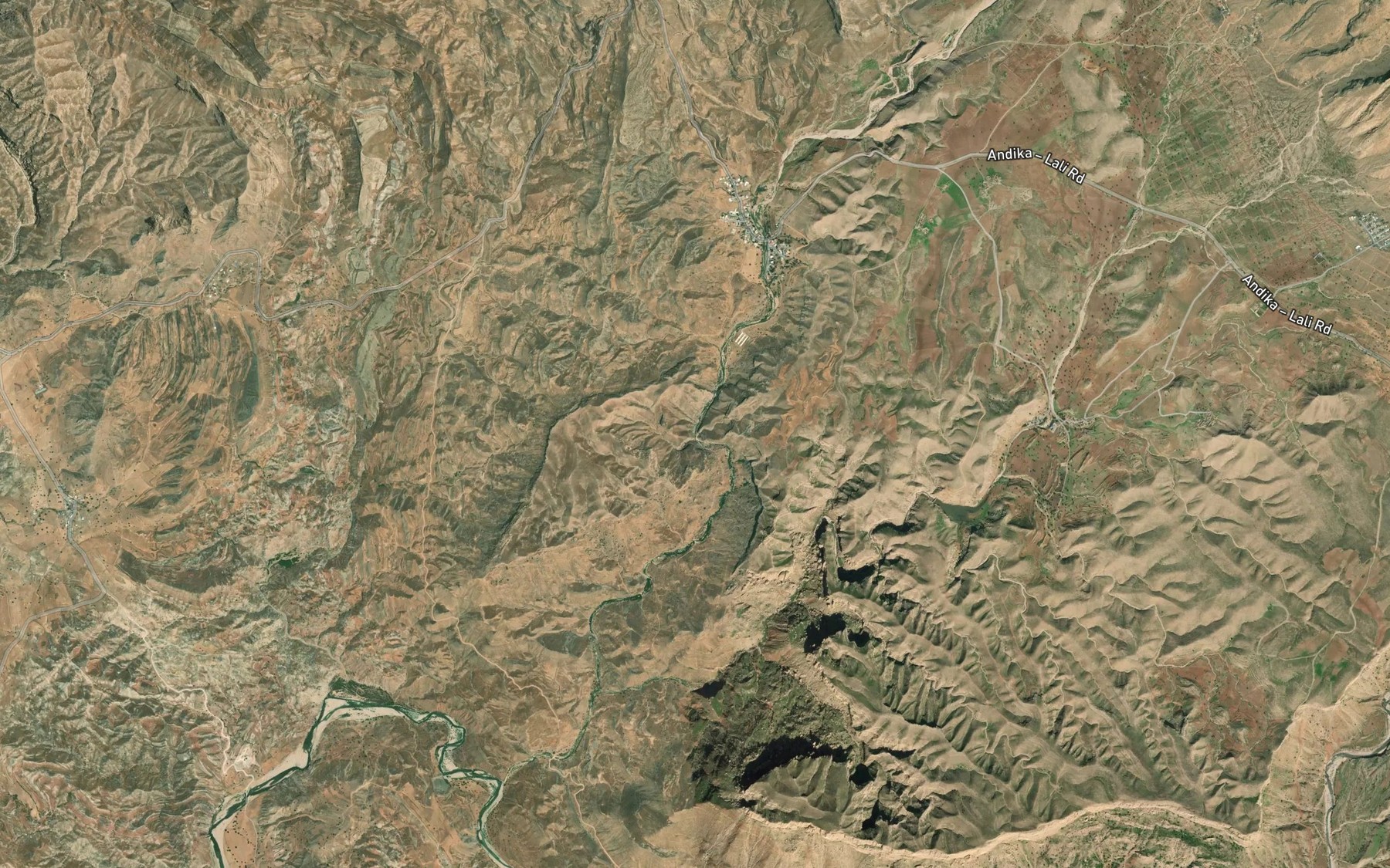 Satellite map of the Rudkhaneh-ye Shahabad