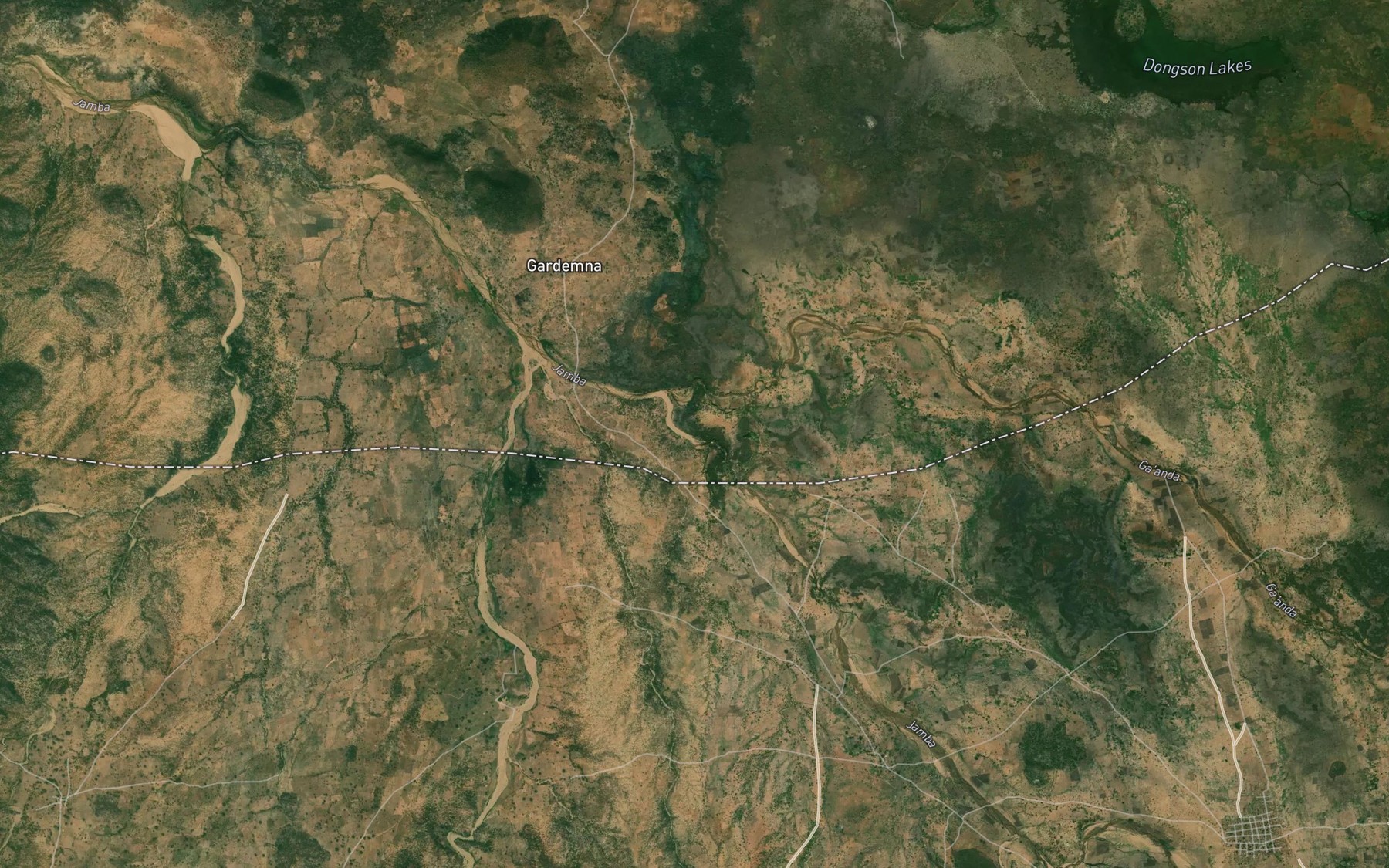 Satellite map of the Ga'anda