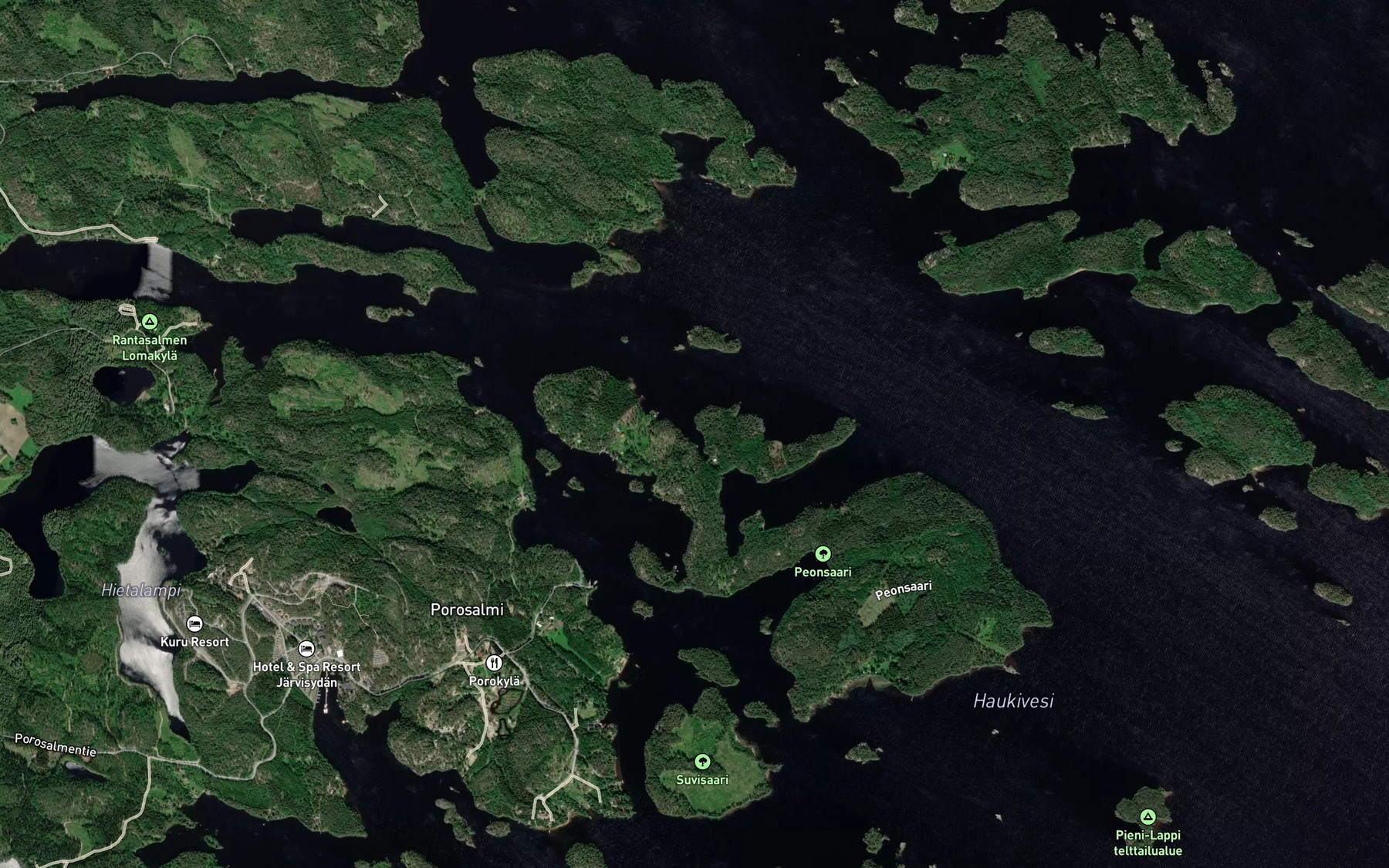 Satellite map of the Soukanlahti