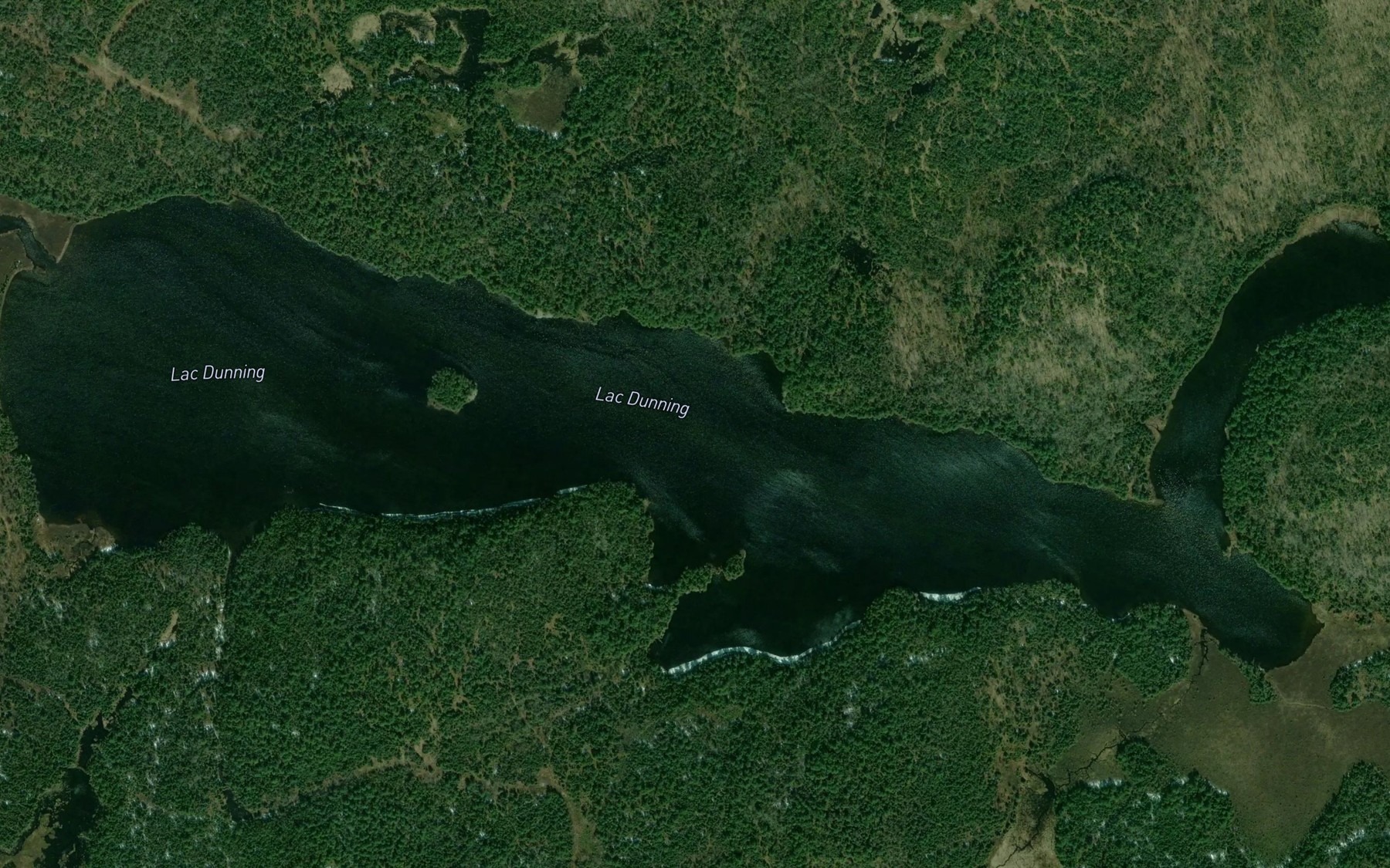 Satellite map of the Lac Dunning