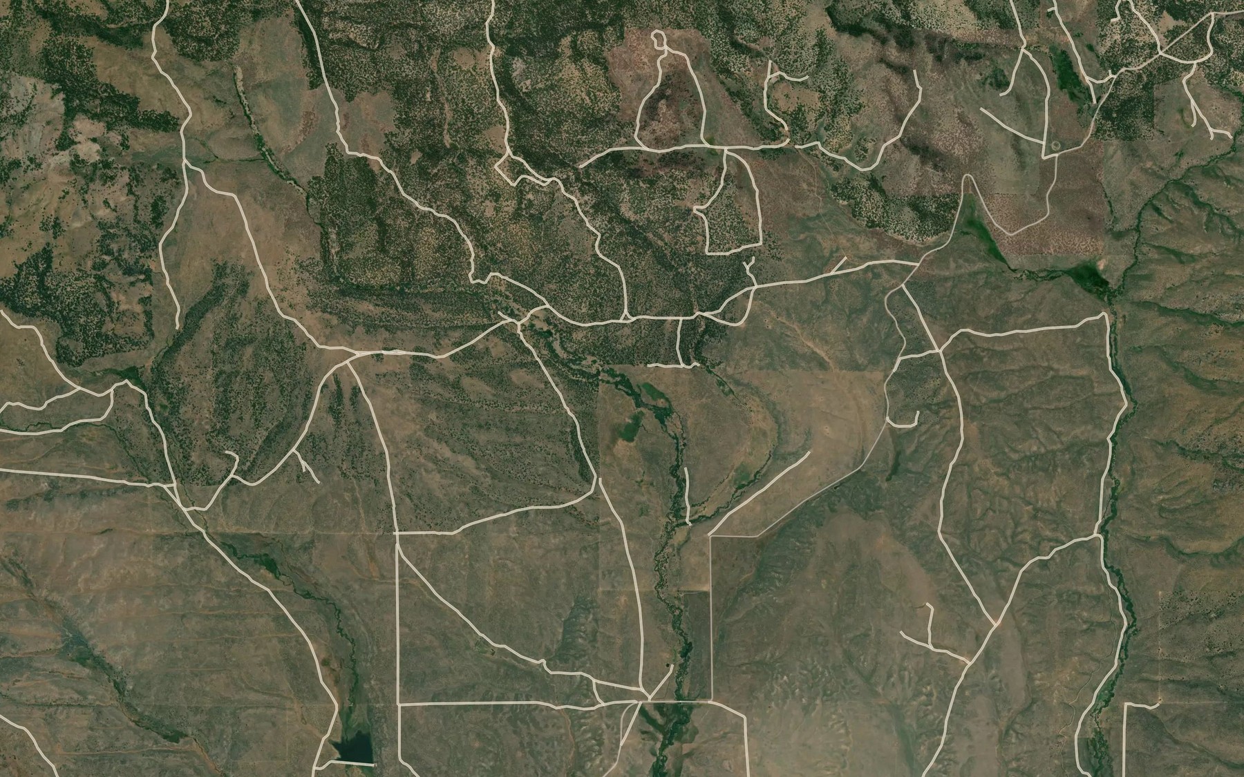 Satellite map of the Bridge Creek