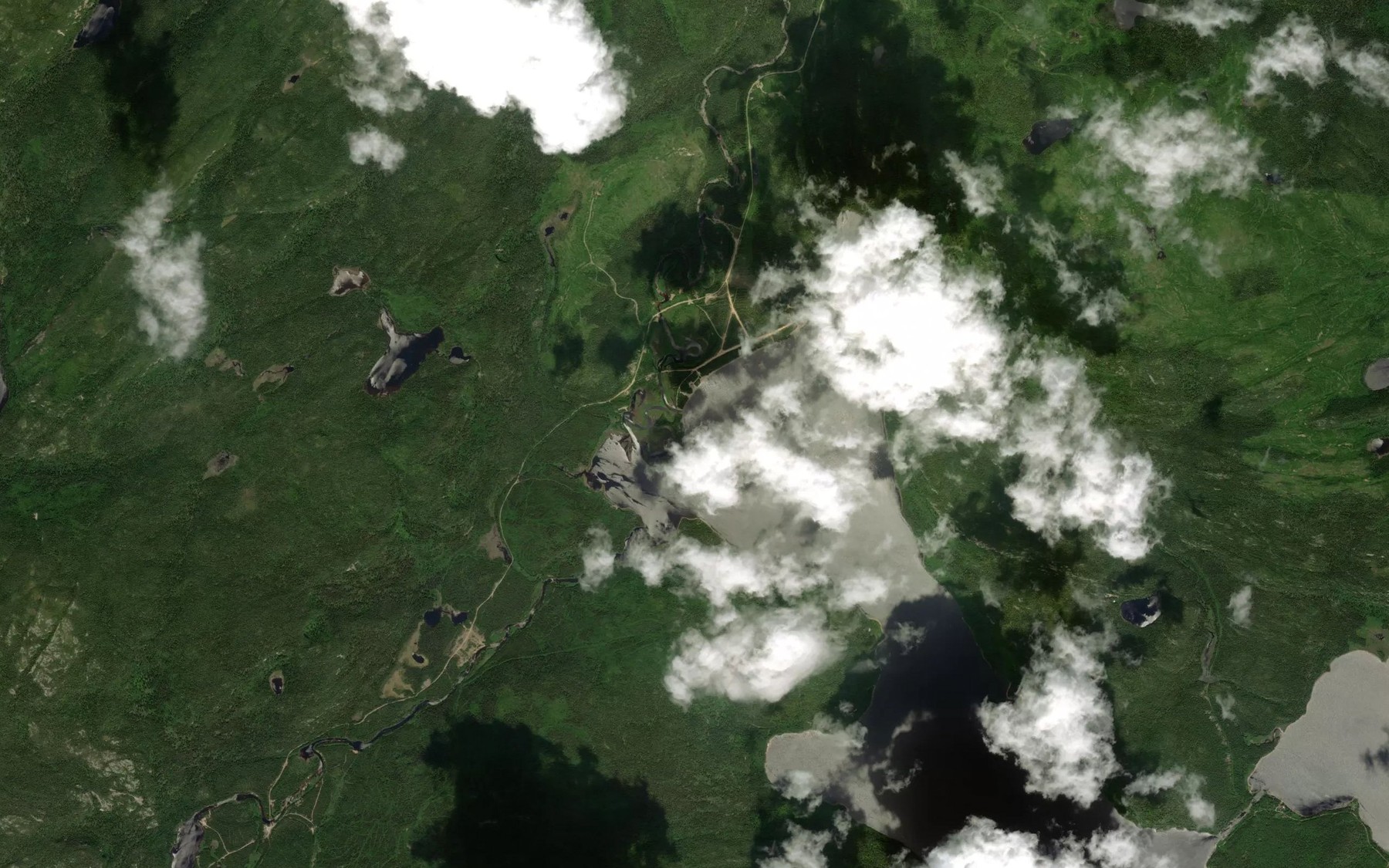 Satellite map of the Petite riviere Dube