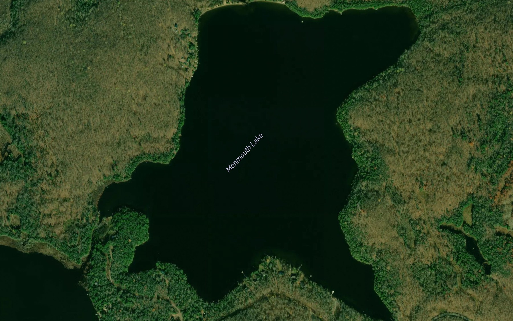 Satellite map of the Monmouth Lake