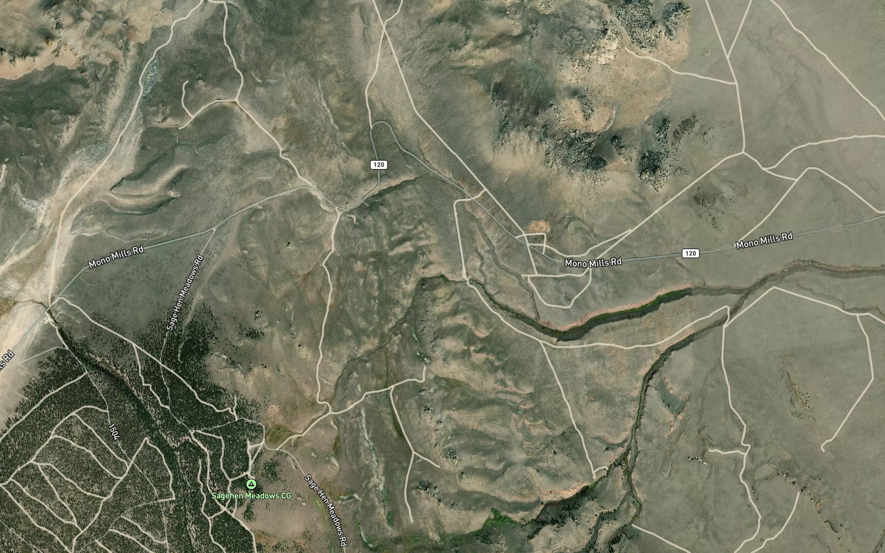 Satellite map of the Baxter Spring