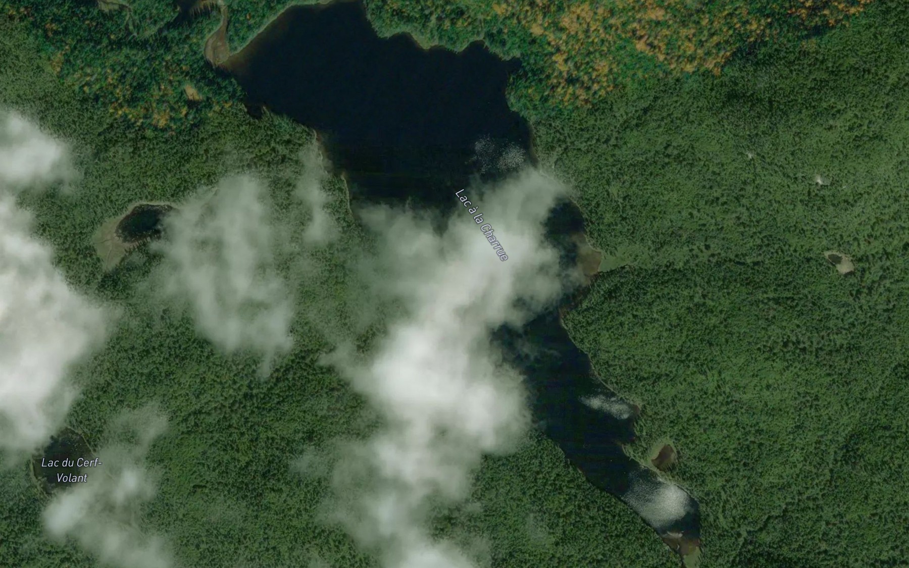 Satellite map of the Lac de la Charrue