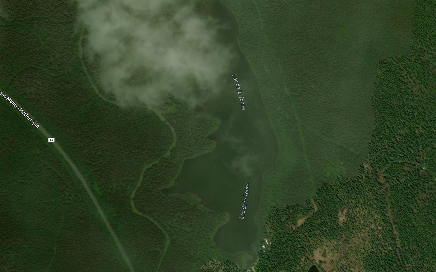 Satellite map of the Lac de la Tonne