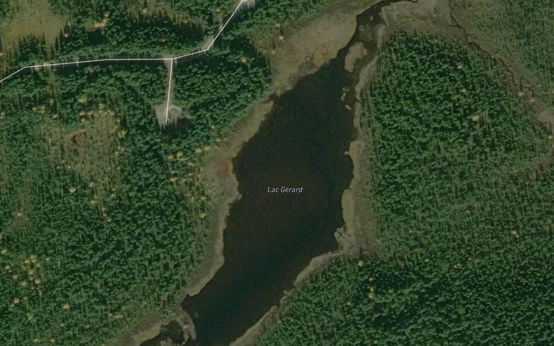 Satellite map of the Lac Gerard
