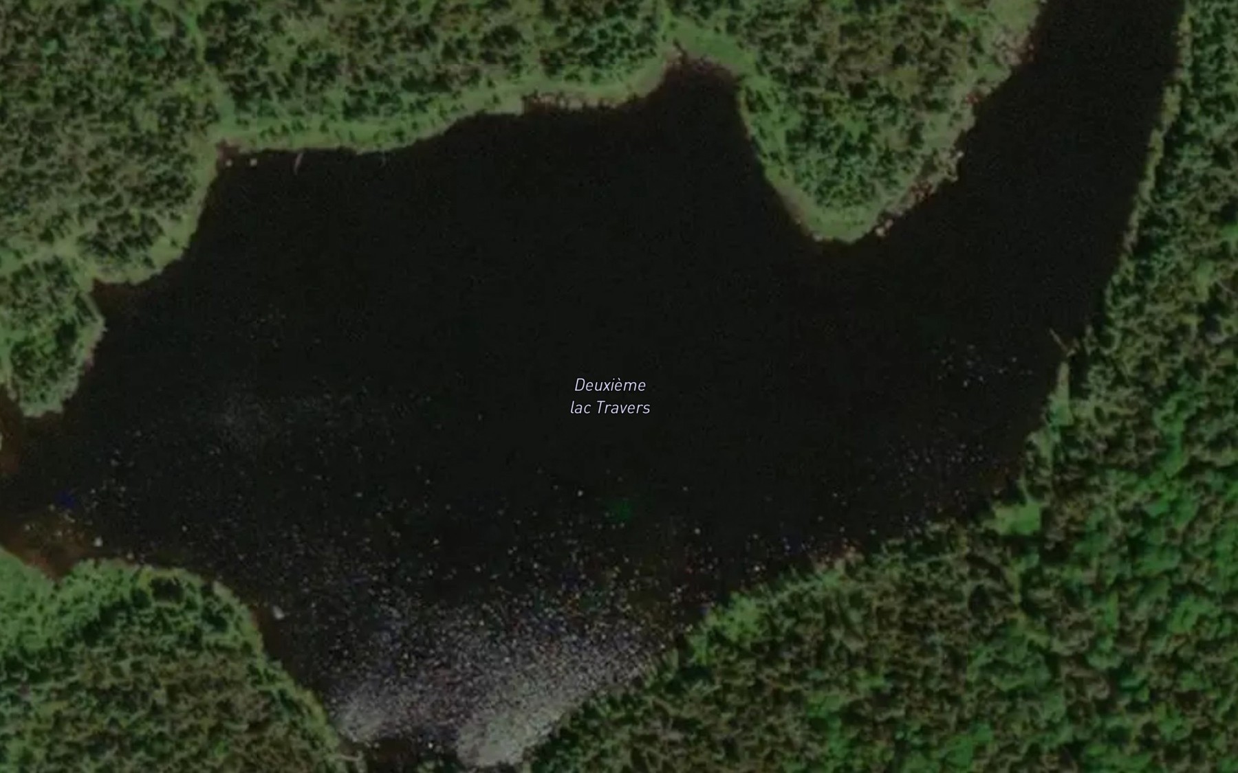 Satellite map of the Deuxieme lac Travers