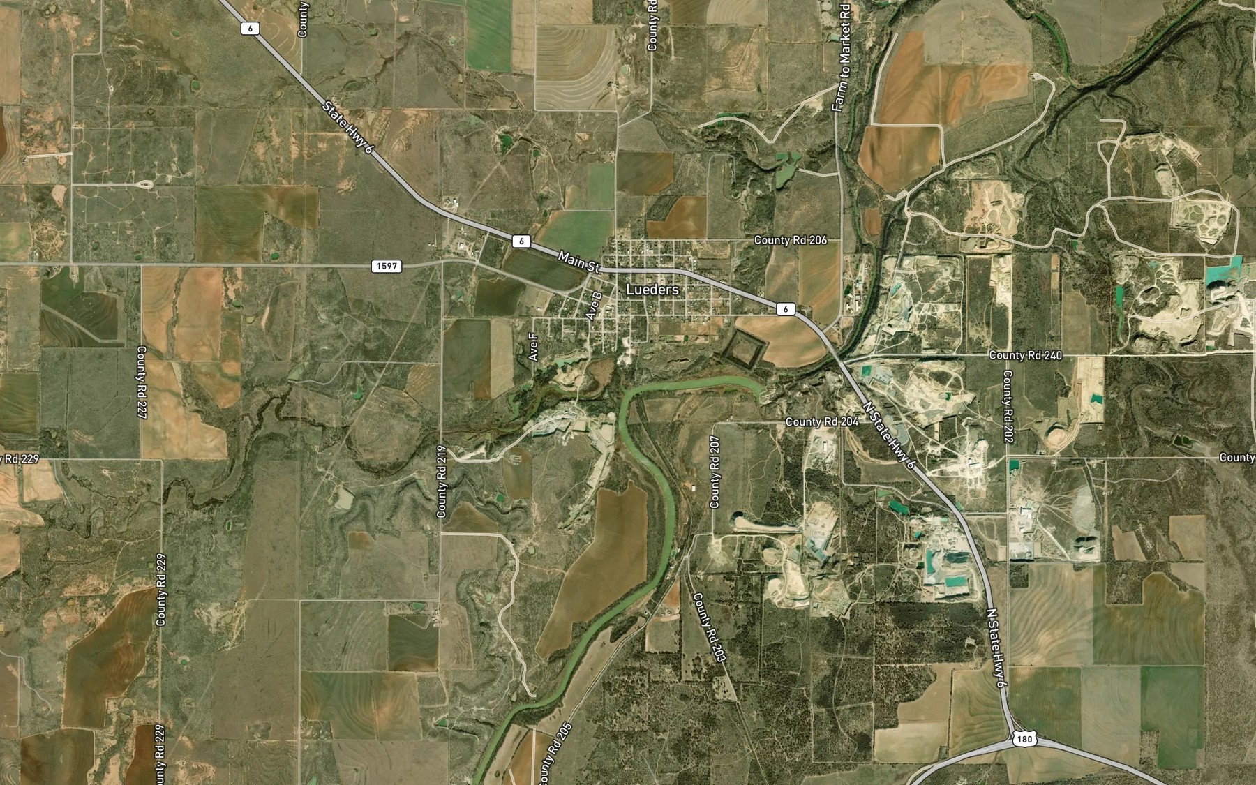 Satellite map of the Cottonwood Creek