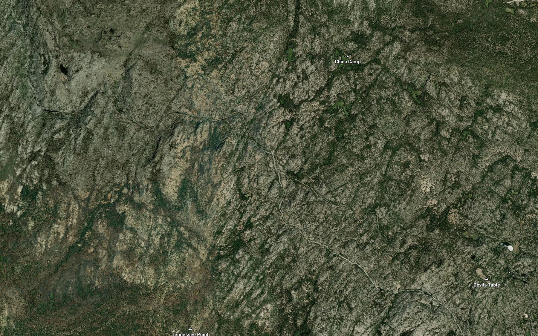 Satellite map of the Mono Creek