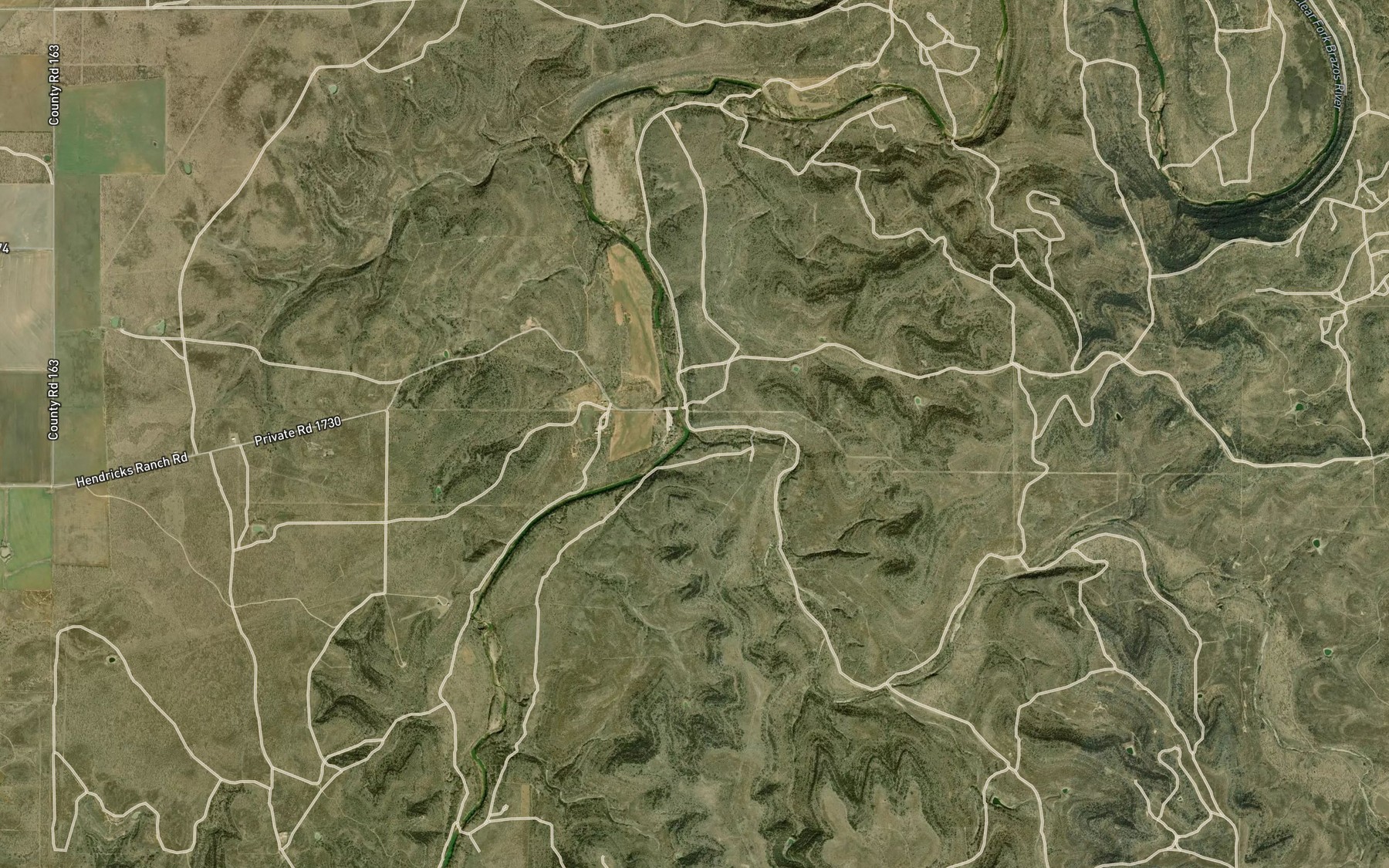 Satellite map of the Fish Creek