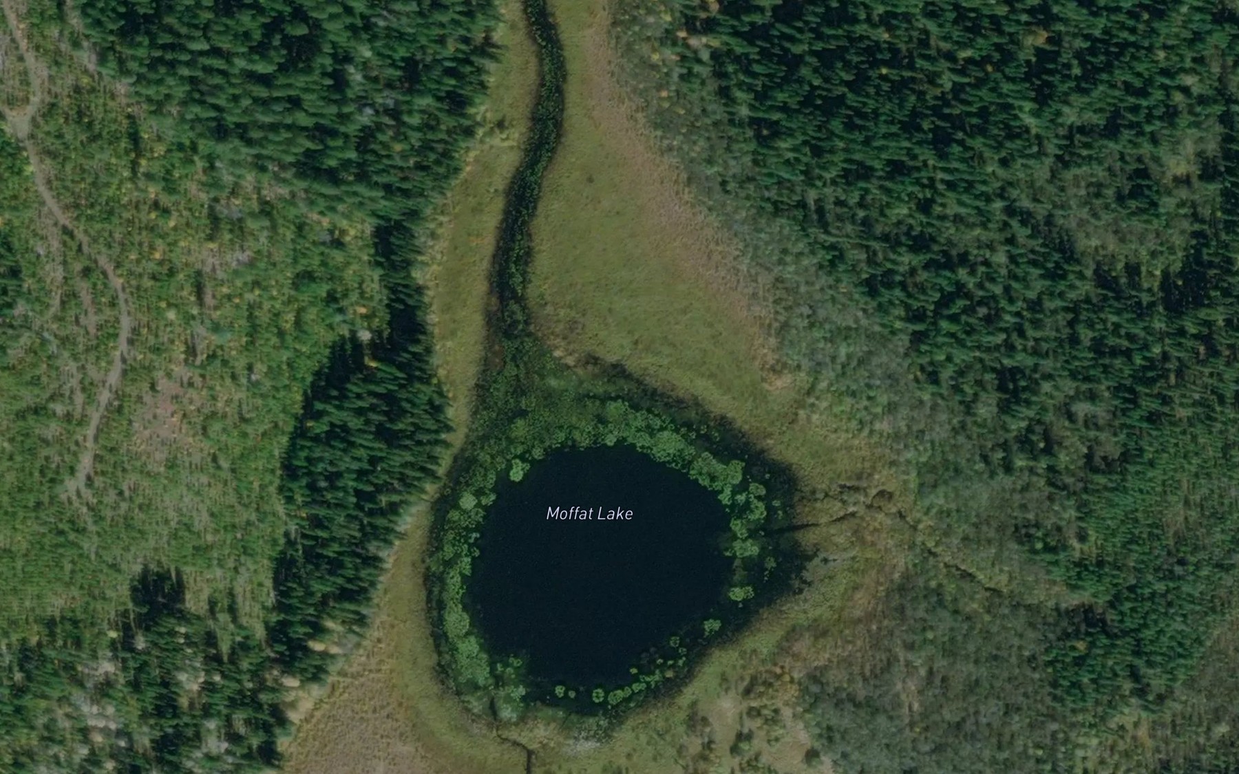 Satellite map of the Moffat Lake